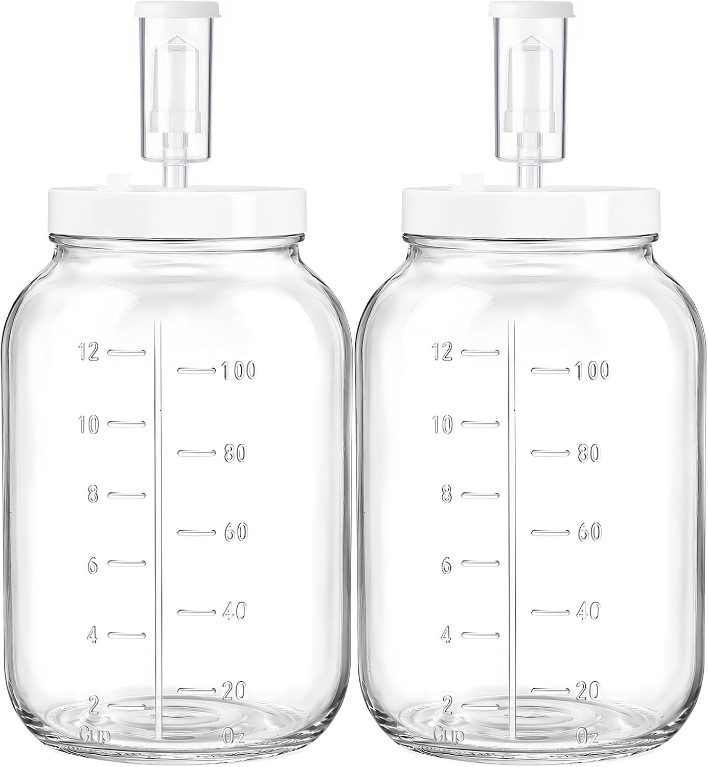 1 Gallon Large Glass Fermentation Jars with Airlock for Kombucha, Pickles