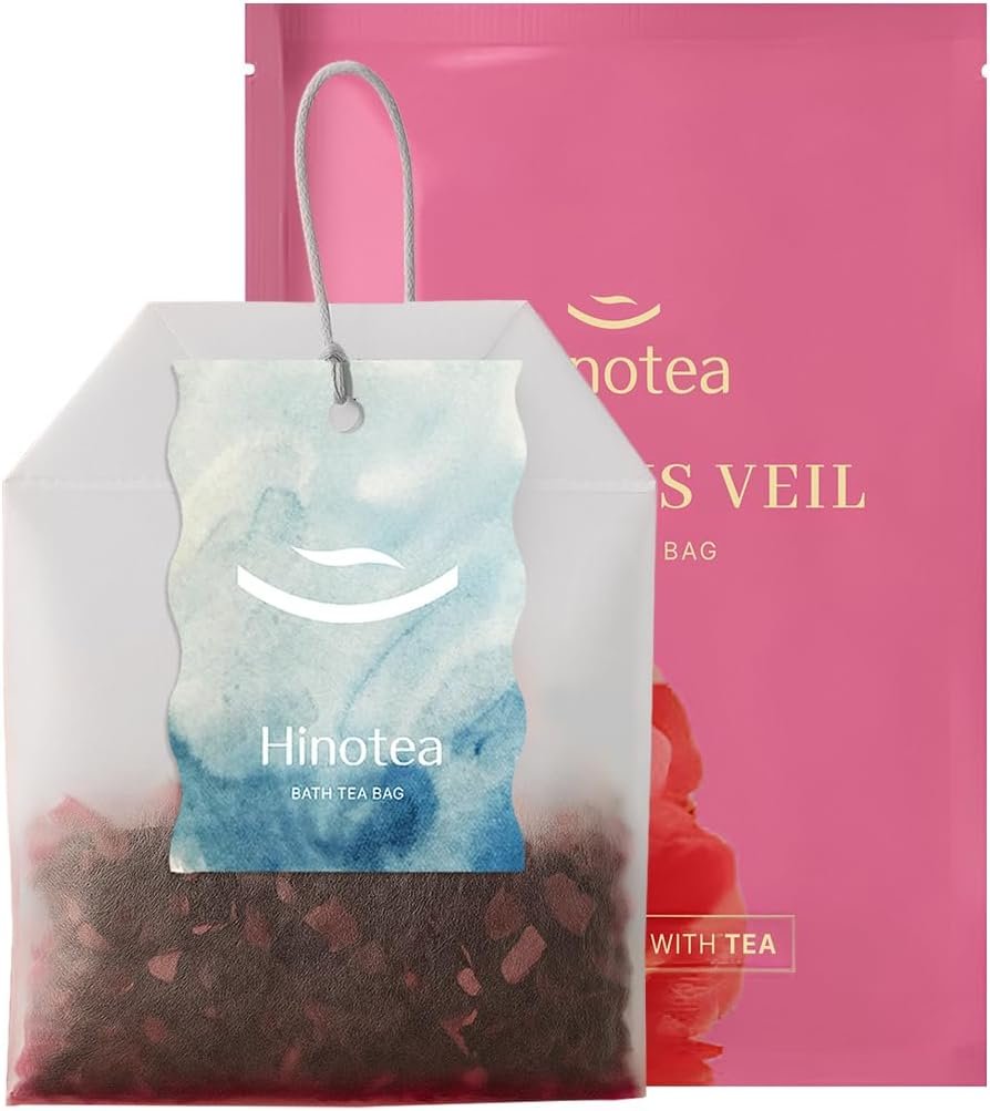 Oriental Bath Tea Bag (1.06 oz) – Hibiscus Veil | Curated by Professional Spa Sommelier | Traditional Botanical Tea Blend with Hibiscus, Rosemary, and Houttuynia | Natural Bath Therapy