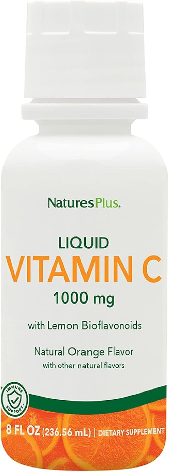 NaturesPlus Liquid Vitamin C – 1000 mg, 8 fl oz – with Lemon Bioflavonoids – Vegetarian, Gluten Free – 8 Servings