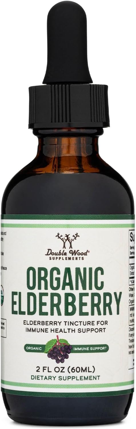 Organic Elderberry Extract 200mg 10:1, Immune Support, 60 Servings