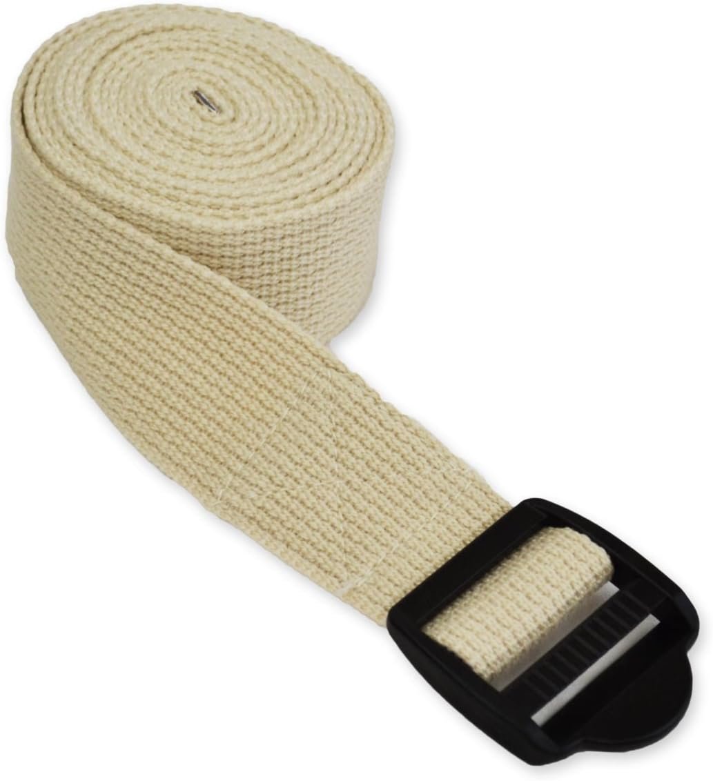 YogaAccessories 6′ Cinch Buckle Cotton Yoga Strap