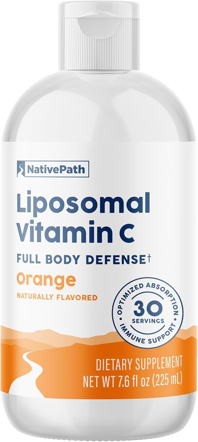 NativePath Liposomal Vitamin C 500mg, Orange, 30 Servings