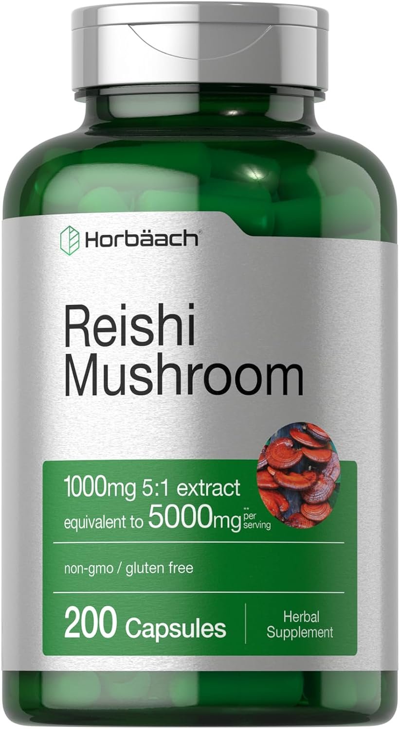 Horbäach Reishi Mushroom Capsules | 200 Count