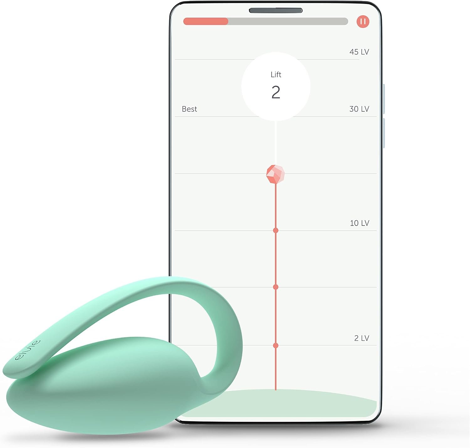 Elvie – App Controlled Women’s Pelvic Floor Trainer, Smart Kegel Exerciser – Body Safe Muscle Strengthener Equipment