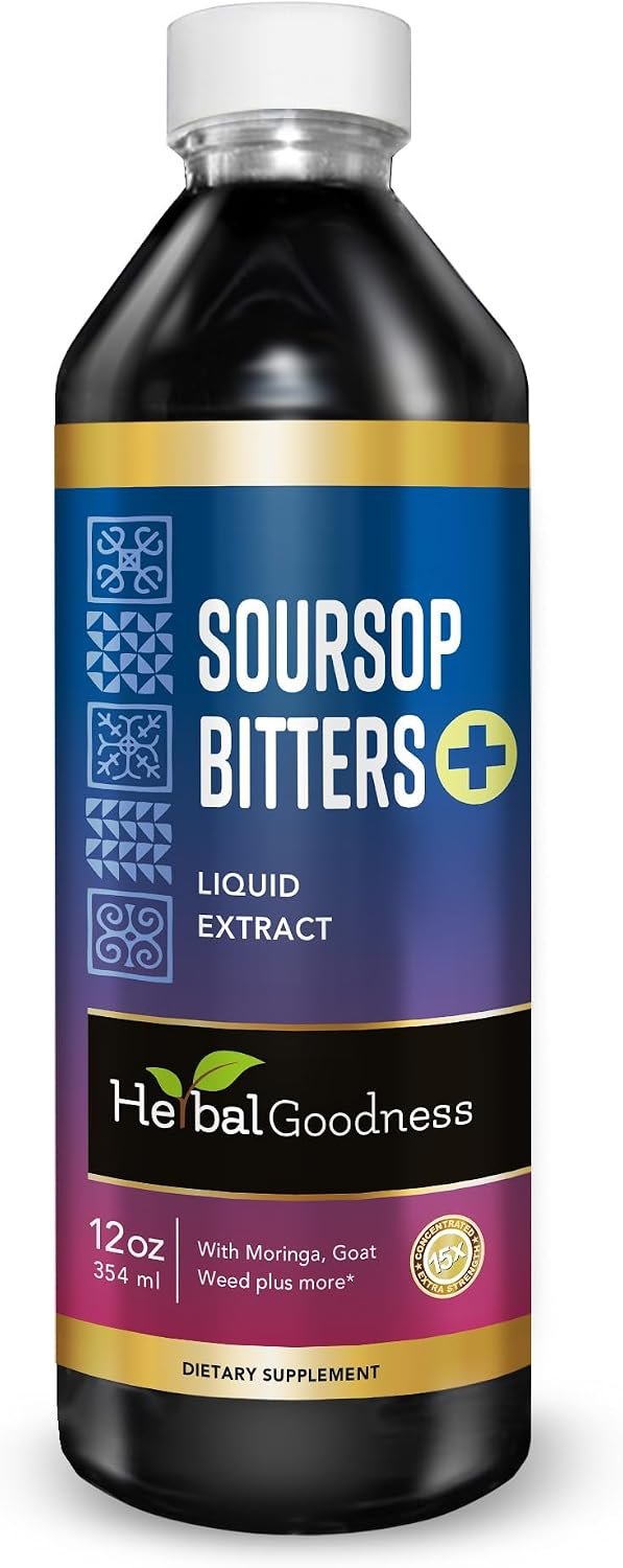 Herbal Goodness Soursop Bitters Liquid Drops, 12 Fl Oz
