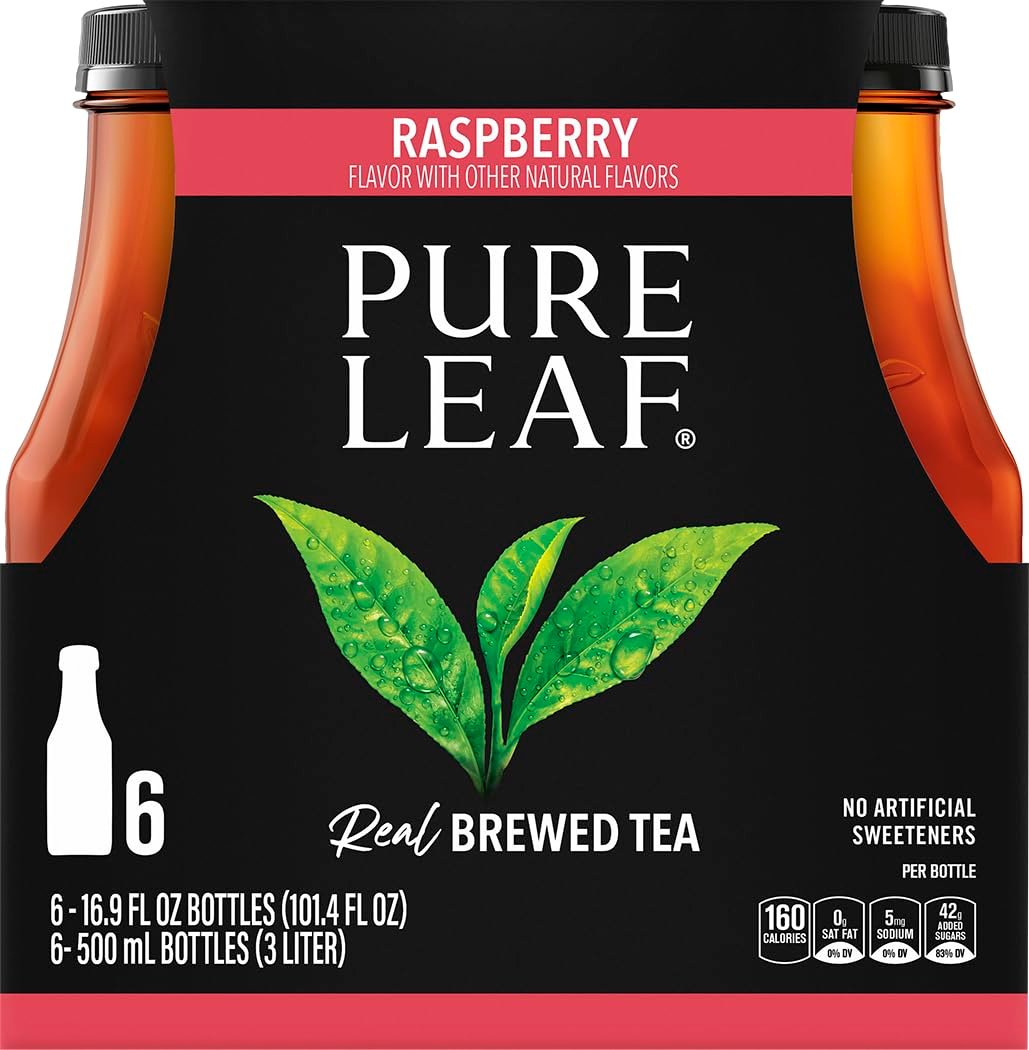 Pure Leaf Raspberry Iced Tea, 16.9 Fl Oz (Pack of 6)