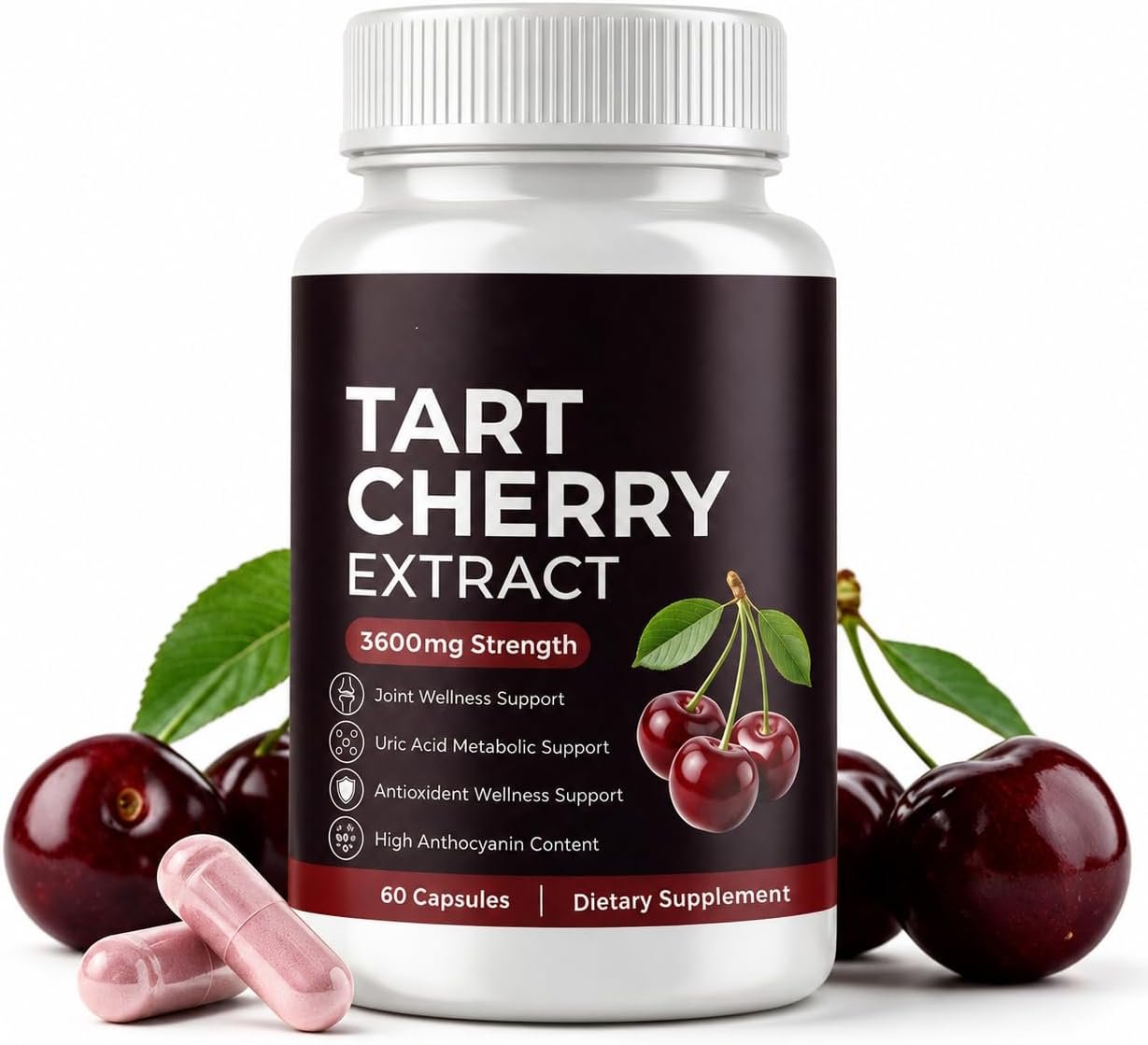 BLOUM Cold Pressed Tart Cherry Extract – 60 Capsules