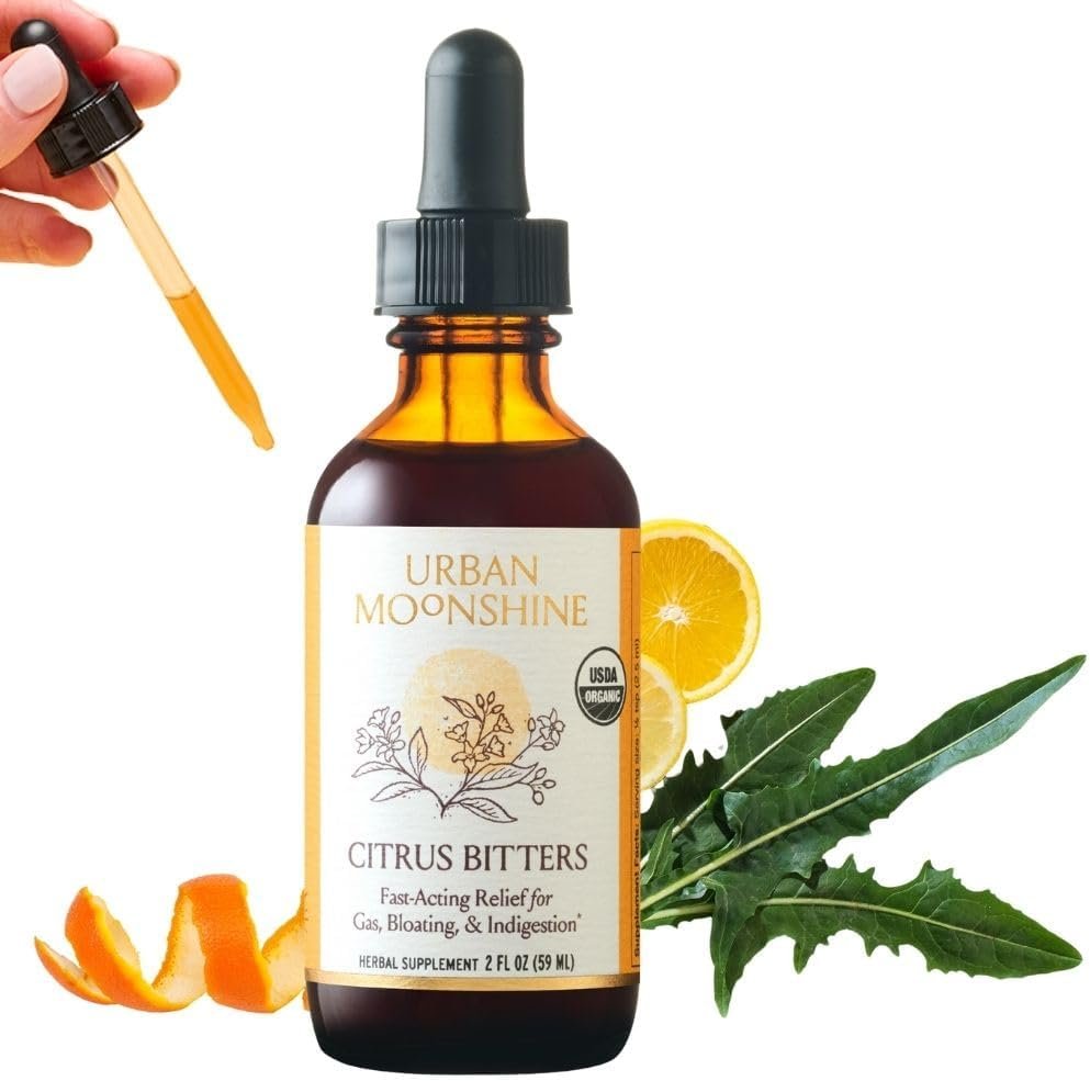 Urban Moonshine Citrus Digestive Bitters – Debloat – Gut Health – 2 Fl Oz