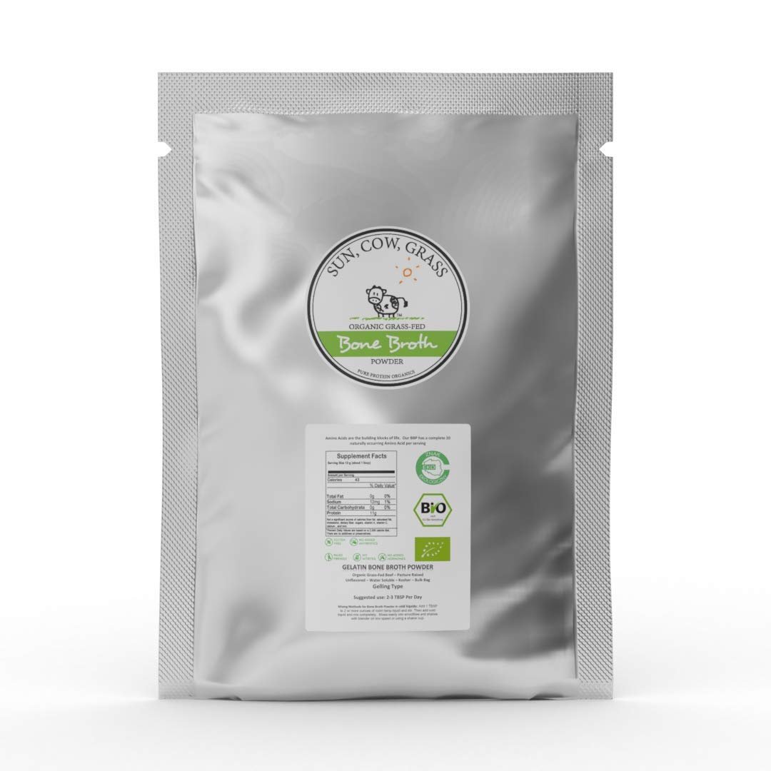 Bone Broth Gelatin Powder – Gelling Type – Pure Protein Organics 2 lb