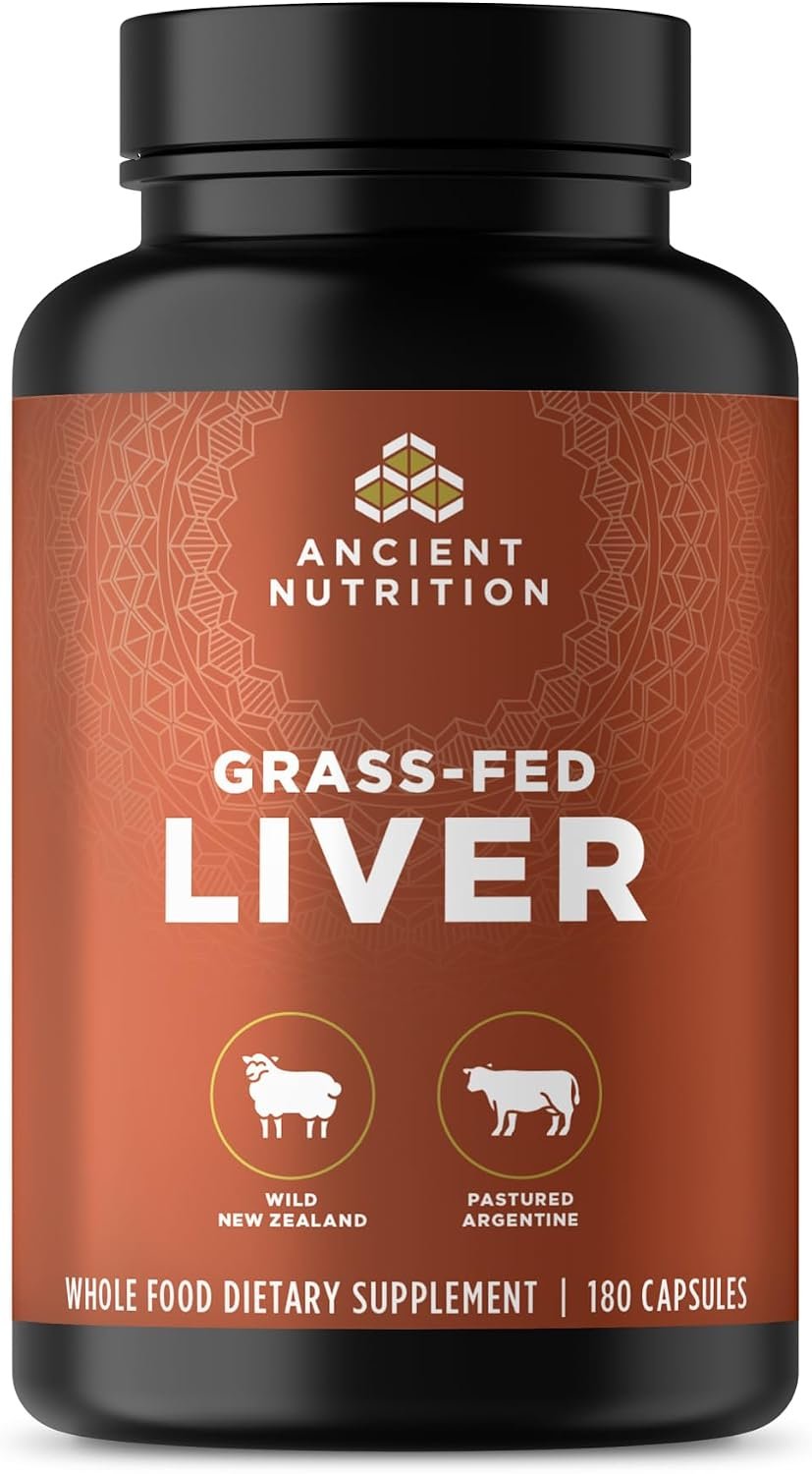 Ancient Nutrition Grass-Fed and Wild Beef & Lamb Liver Tablets