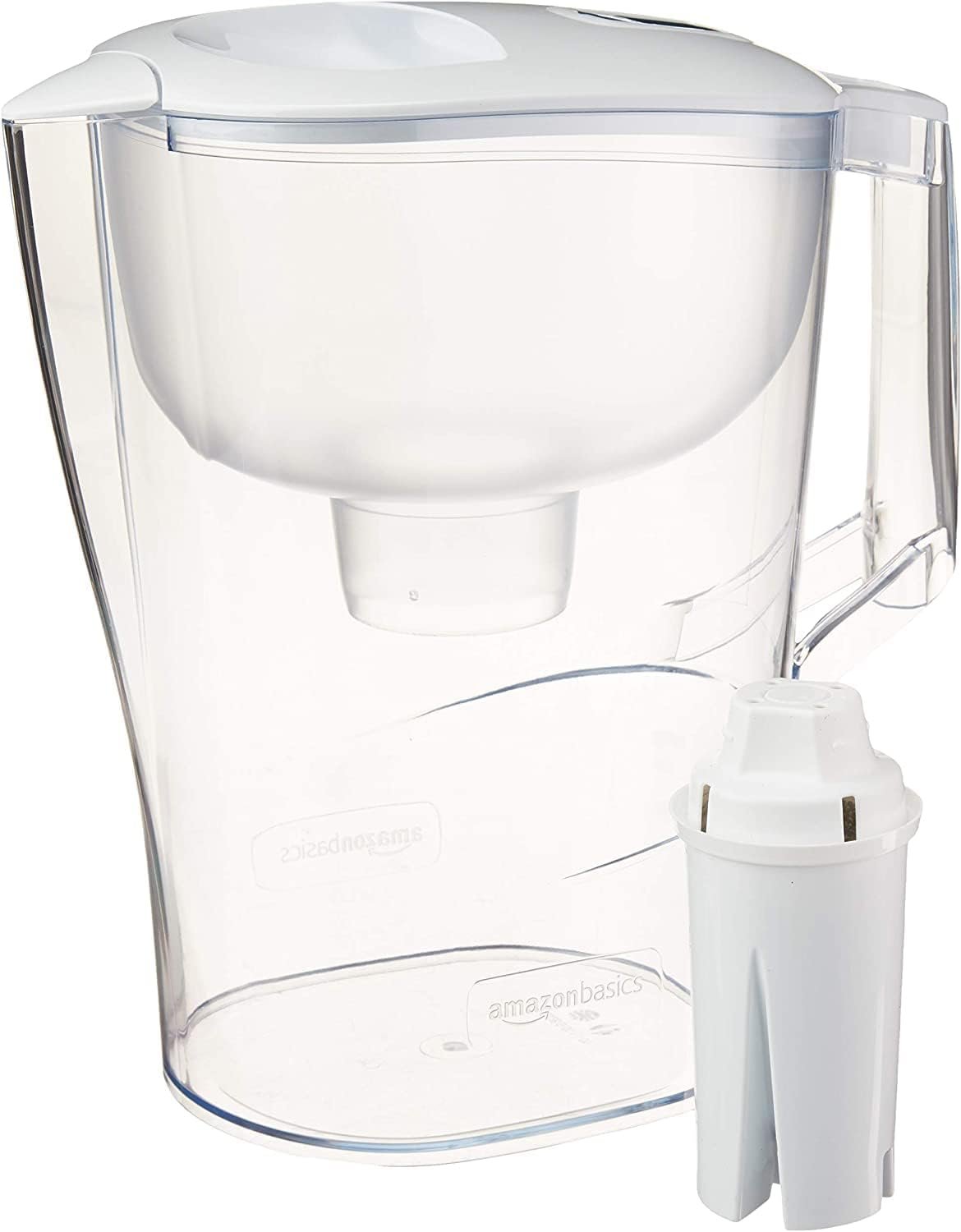 Amazon Basics 10-Cup Water Filter Pitcher Compatible with Brita Filters