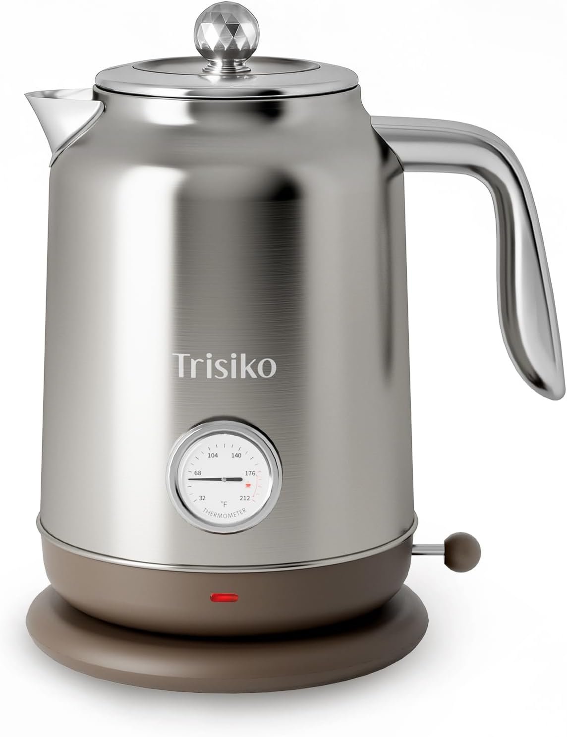 Electric Kettle with Thermometer, 1.7L / 57 oz White Electric Tea Kettle, 1200W Hot Water Kettle with Auto Shutoff, Boil-Dry Protection, 360-degree Cordless Base for Coffee and Tea