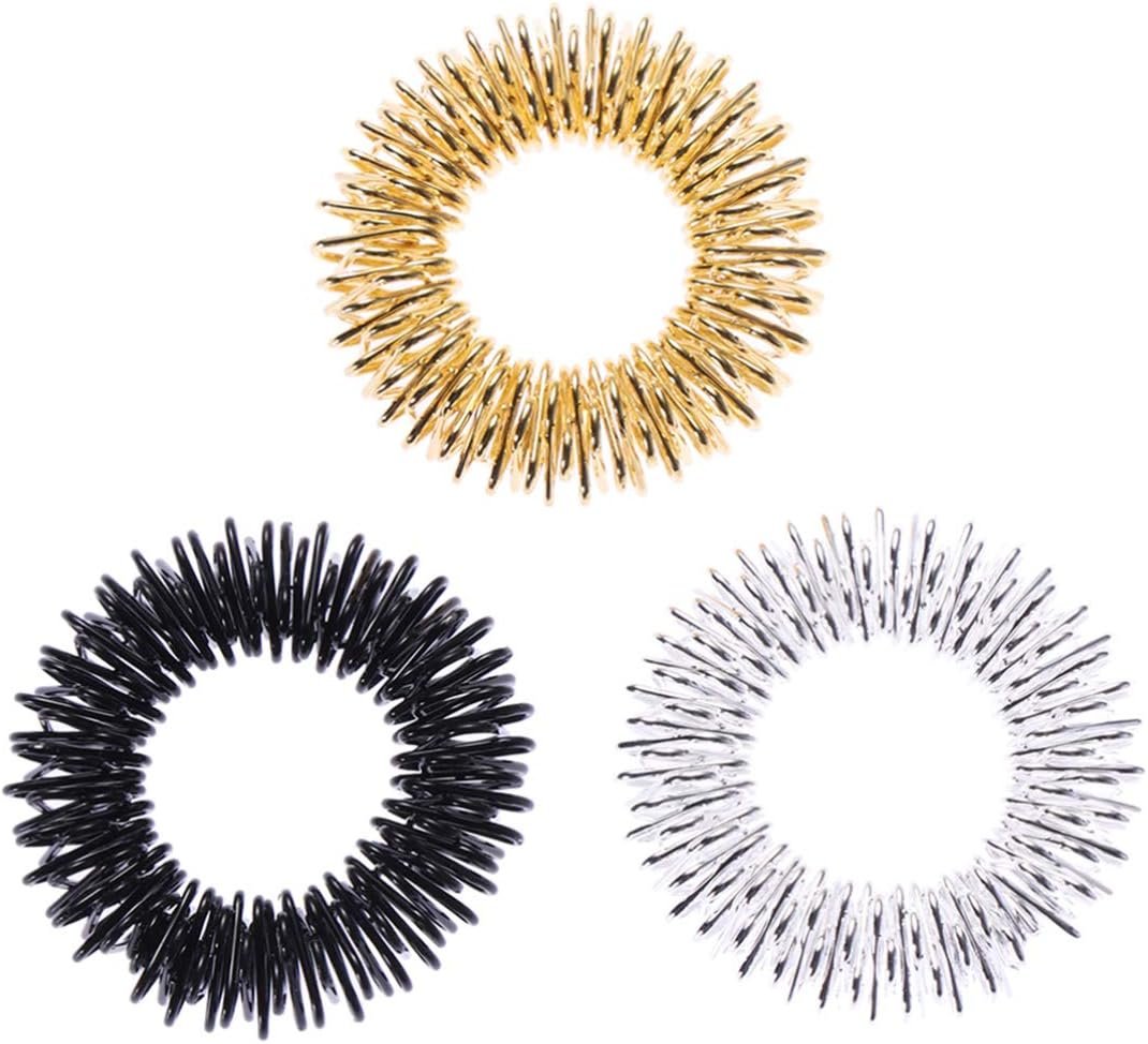 FOMIYES Acupressure Massage Rings, 5-Pack Trigger Point Tool for Hands