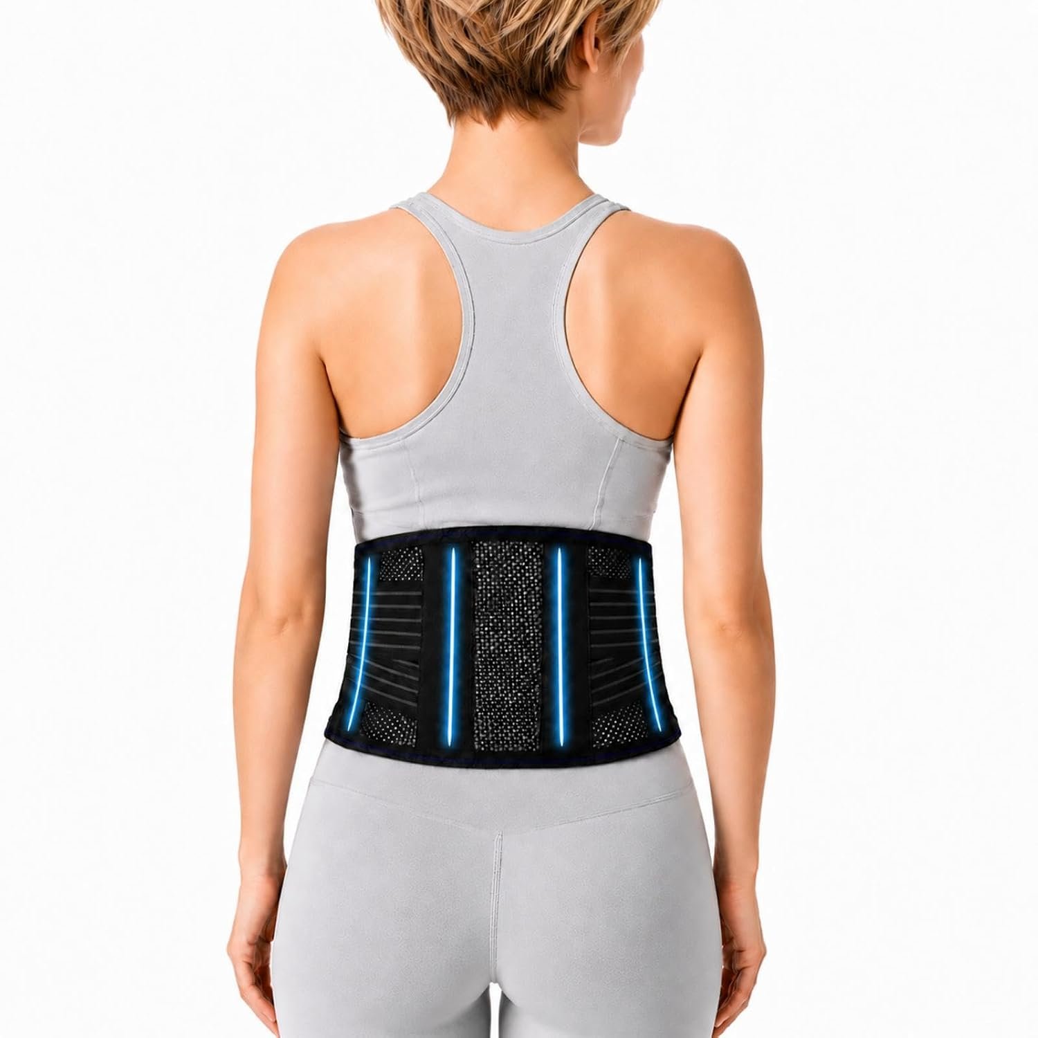Back Support Belt, Ultra-Thin & Breathable Back Brace for Men Women, Lightweight Waist Support Si Belt for Lower Back Pain, Sciatica & Herniated Disc Relief Under Clothes