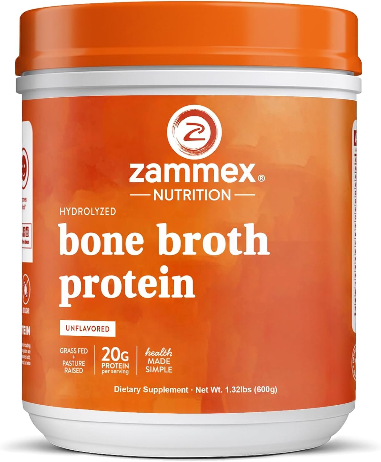 Beef Bone Broth Protein Powder for Humans | Unflavored Collagen | 1.32 LBS