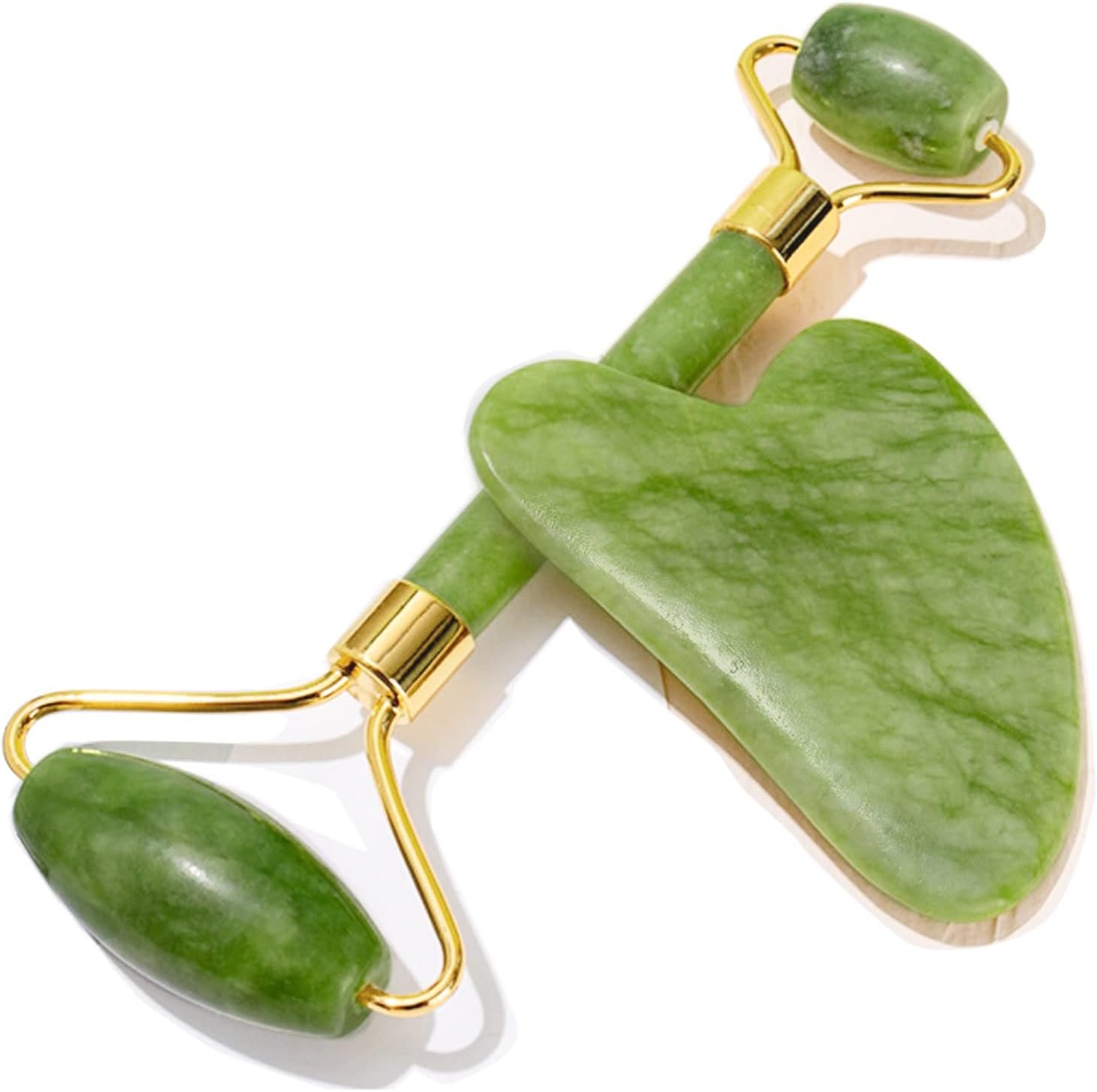 ROSELYNBOUTIQUE Gua Sha Facial Tools & Jade Roller Original Face Massager for Puffiness Wrinkless Skin Care Routine – Self Care Gift for Men Women