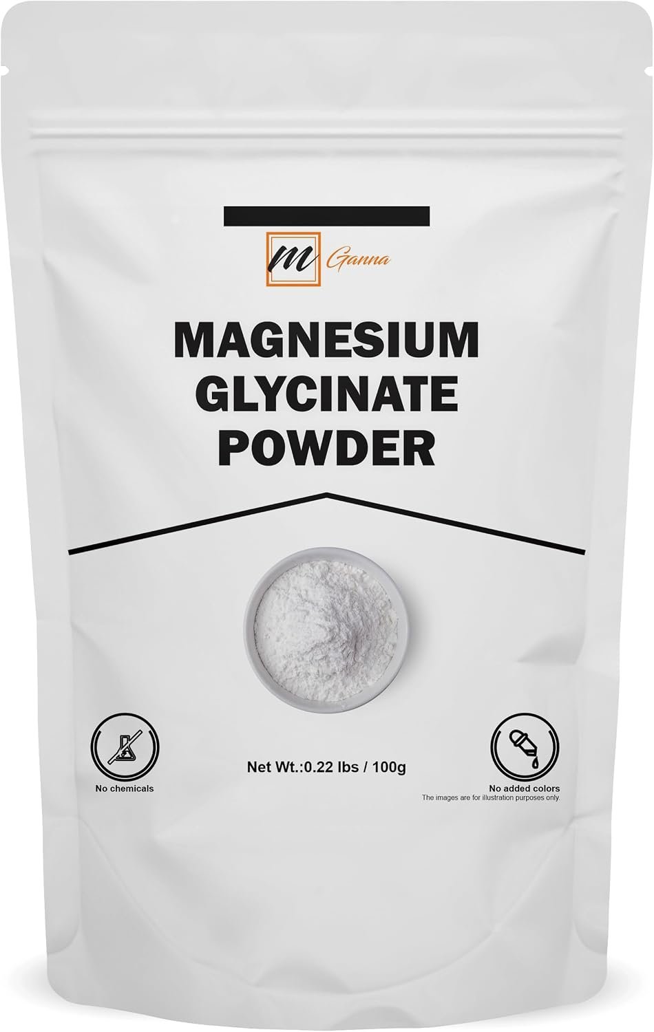 Magnesium Glycinate Chelated Powder Food Grade | 100 GMS High Absorption Magnesium
