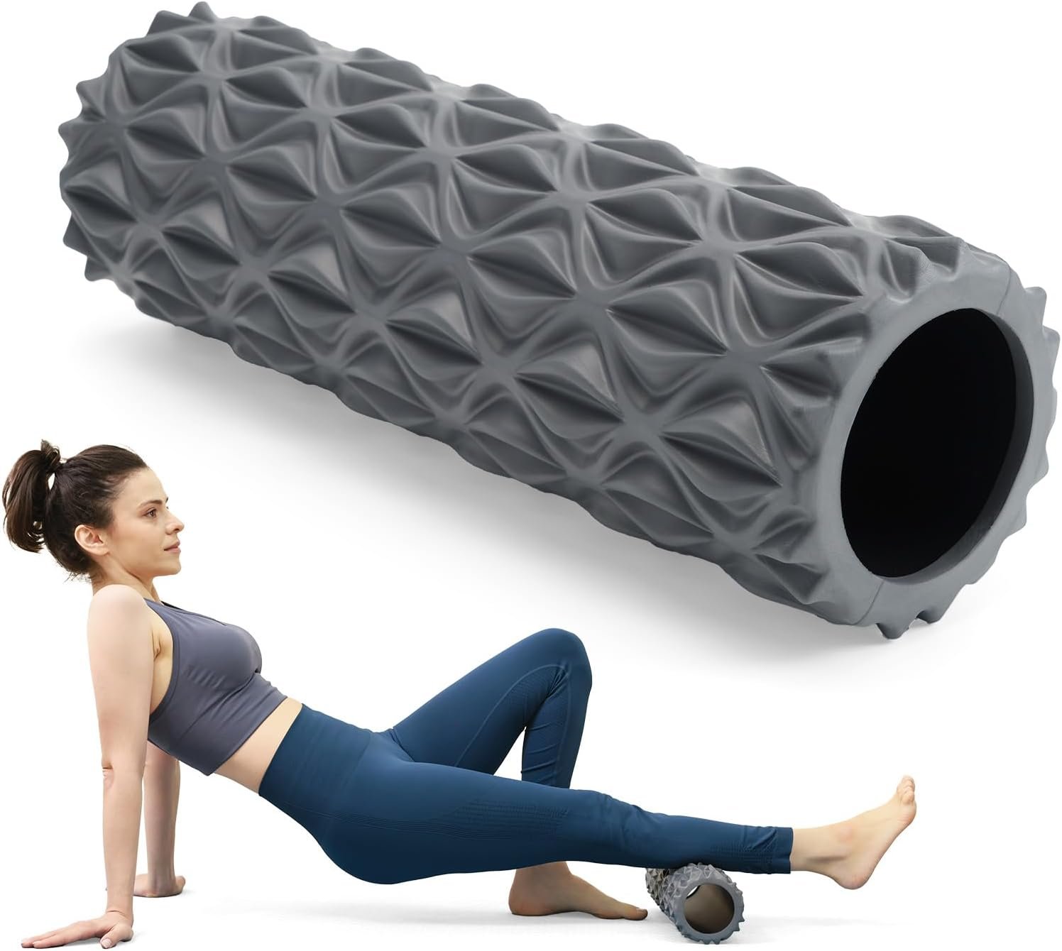 Foam Roller, 15 inch High Density Massage Roller for Exercise