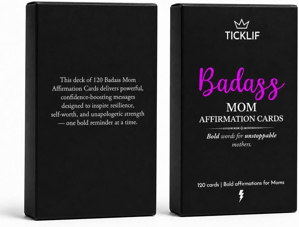 Badass Affirmation Cards for Moms, 120 Funny Motivational Cards