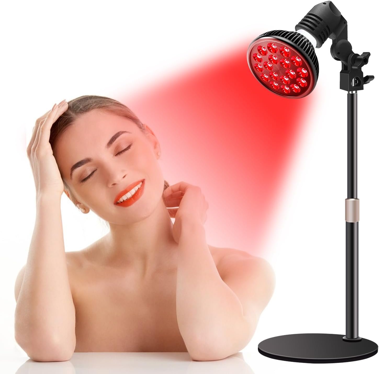 wolezek Red Light Therapy Lamp, 660nm Red and 850nm Near Infrared LED