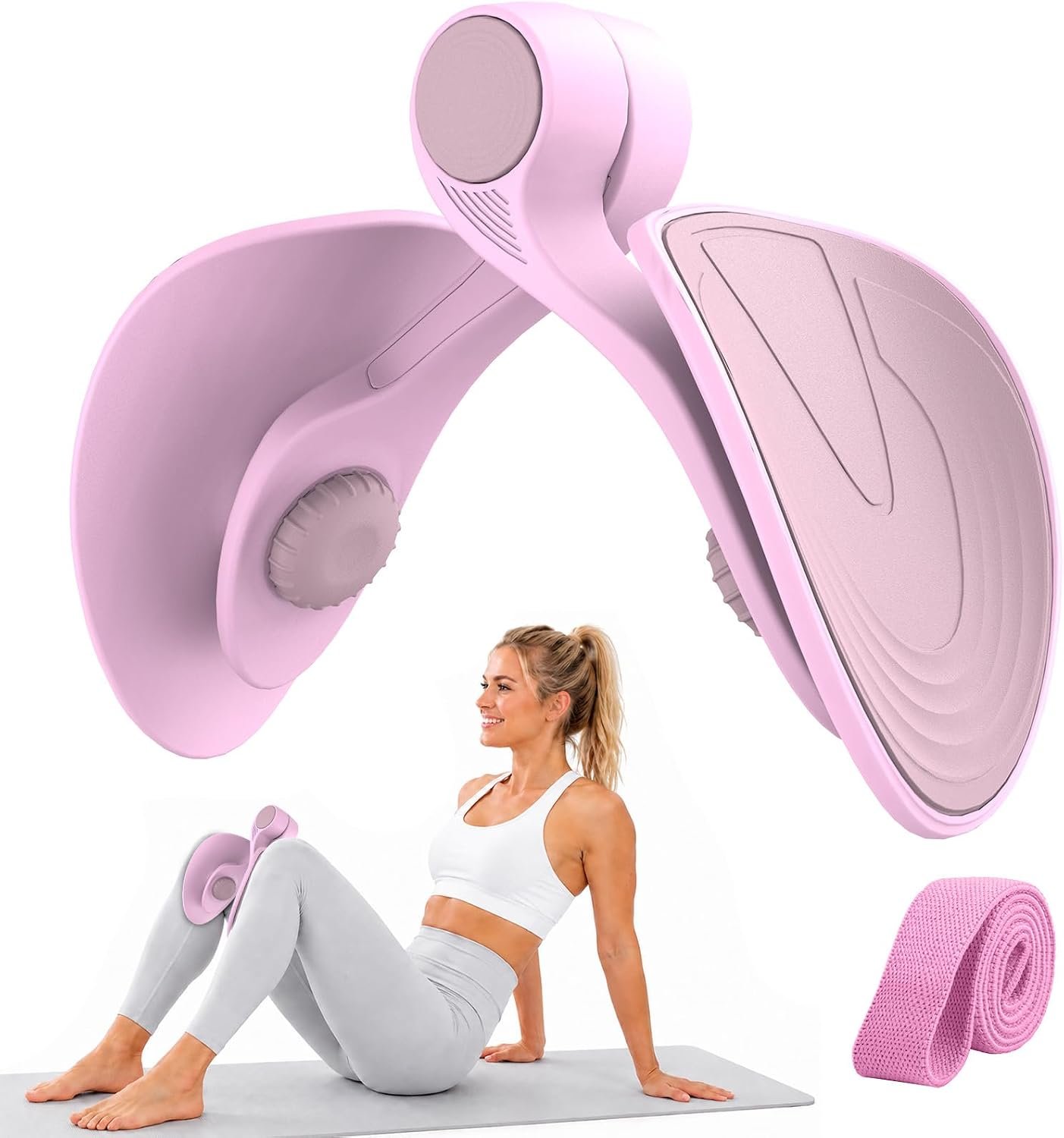 Pelvic Floor Exercise Devices 35lb Resistance Kegel Thigh Trainer with Band