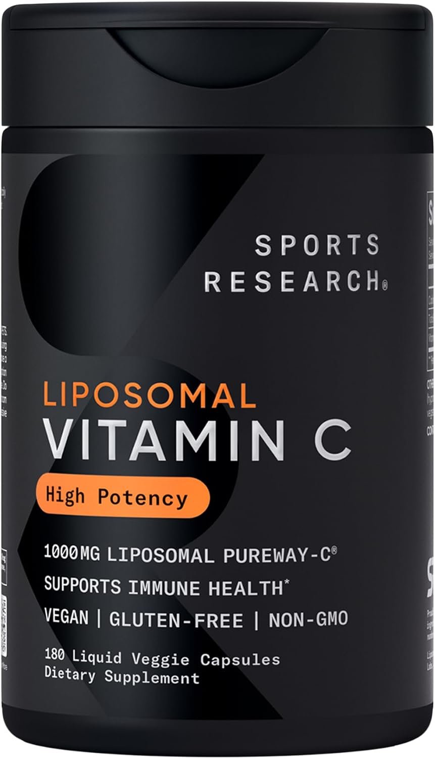 Sports Research® Liposomal Vitamin C 1000mg, 180 Liquid Capsules
