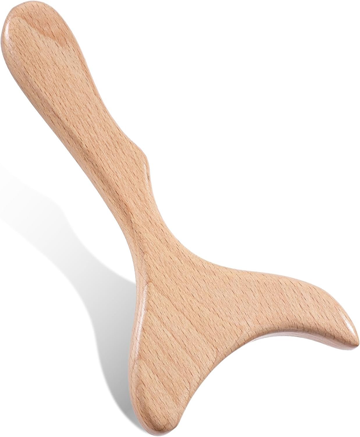 Lymphatic Drainage Massager, Natural Wood Therapy Massage Tools One-Handed Gua Sha Body Tool Manual Anti-Cellulite Sculpting Board for Muscle Release, Fascia Massage, Body Contouring – 1 Pack
