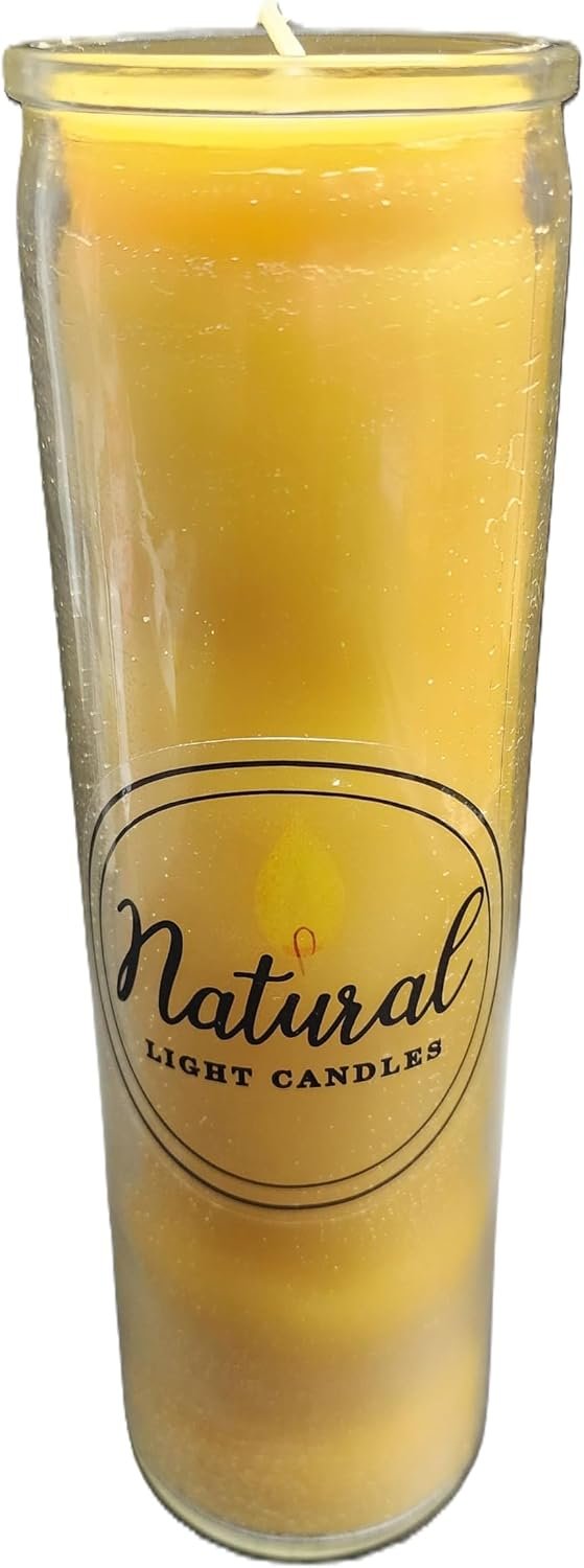 USA Beekeepers 100 Hour Clean Burn, Non Toxic Unscented, Natural Bees Wax Cross Memorial Candle for Devotional, Church, Faith, Home Altar