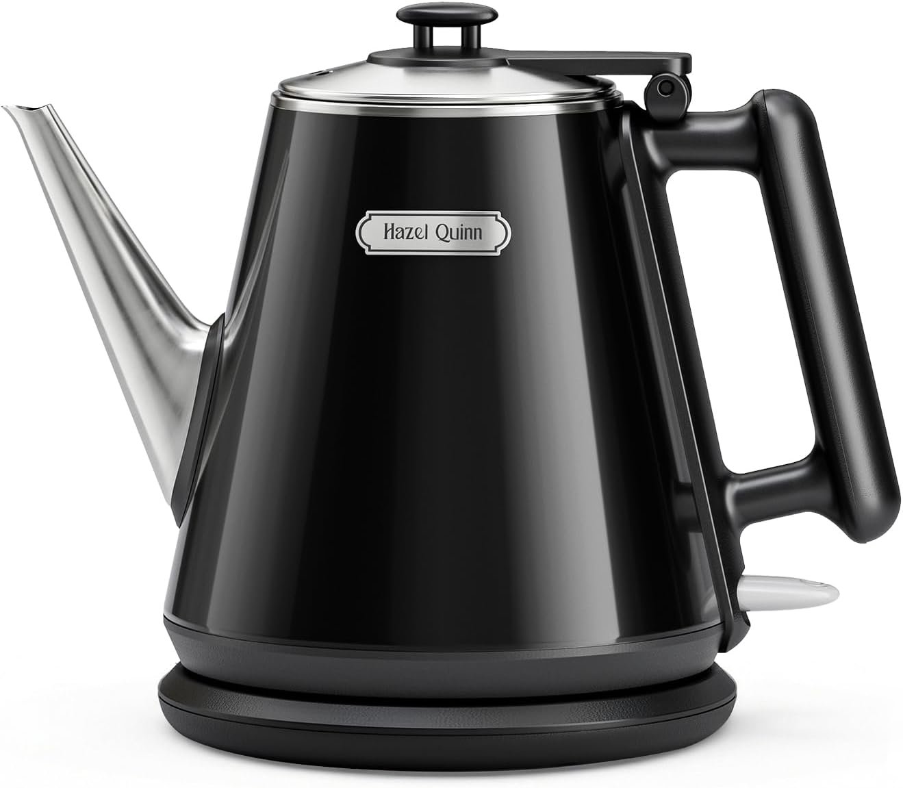 Hazel Quinn Electric Kettle, 1L/34oz Small Tea Kettle – Jet Black