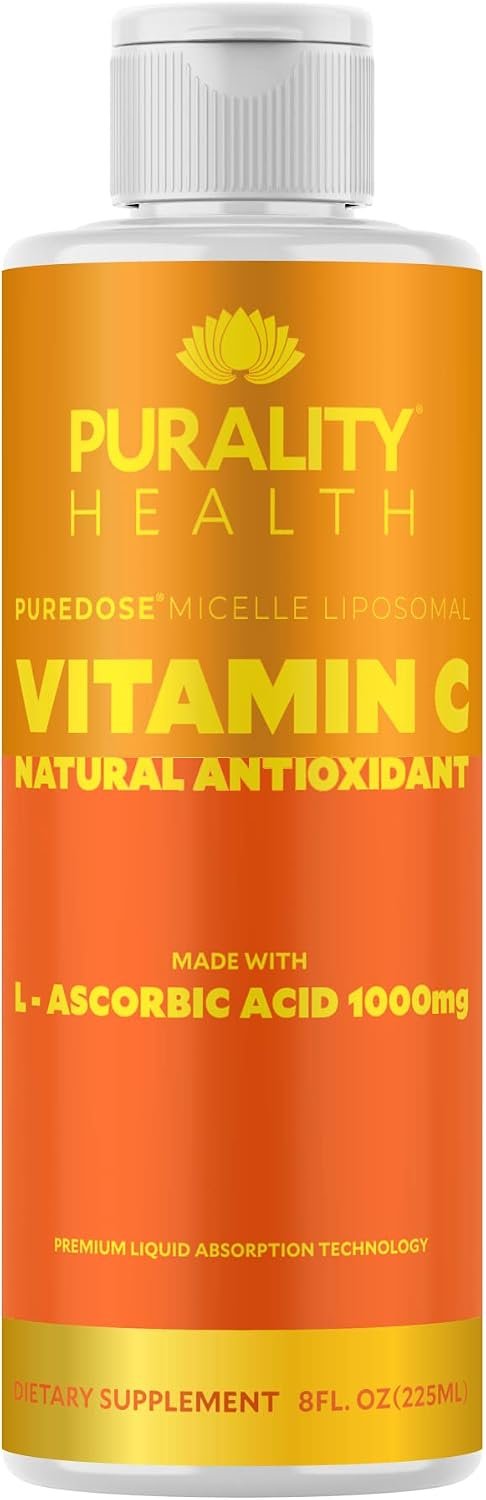 Purality Health Liposomal VitaminC 1000mg Liquid for Immune Support, 8 Floz