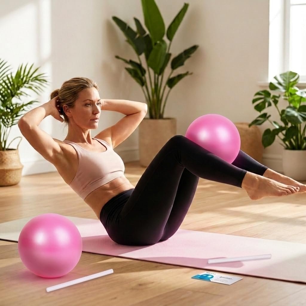 Small Exercise Ball, Mini Pilates Ball for Yoga and Core Training