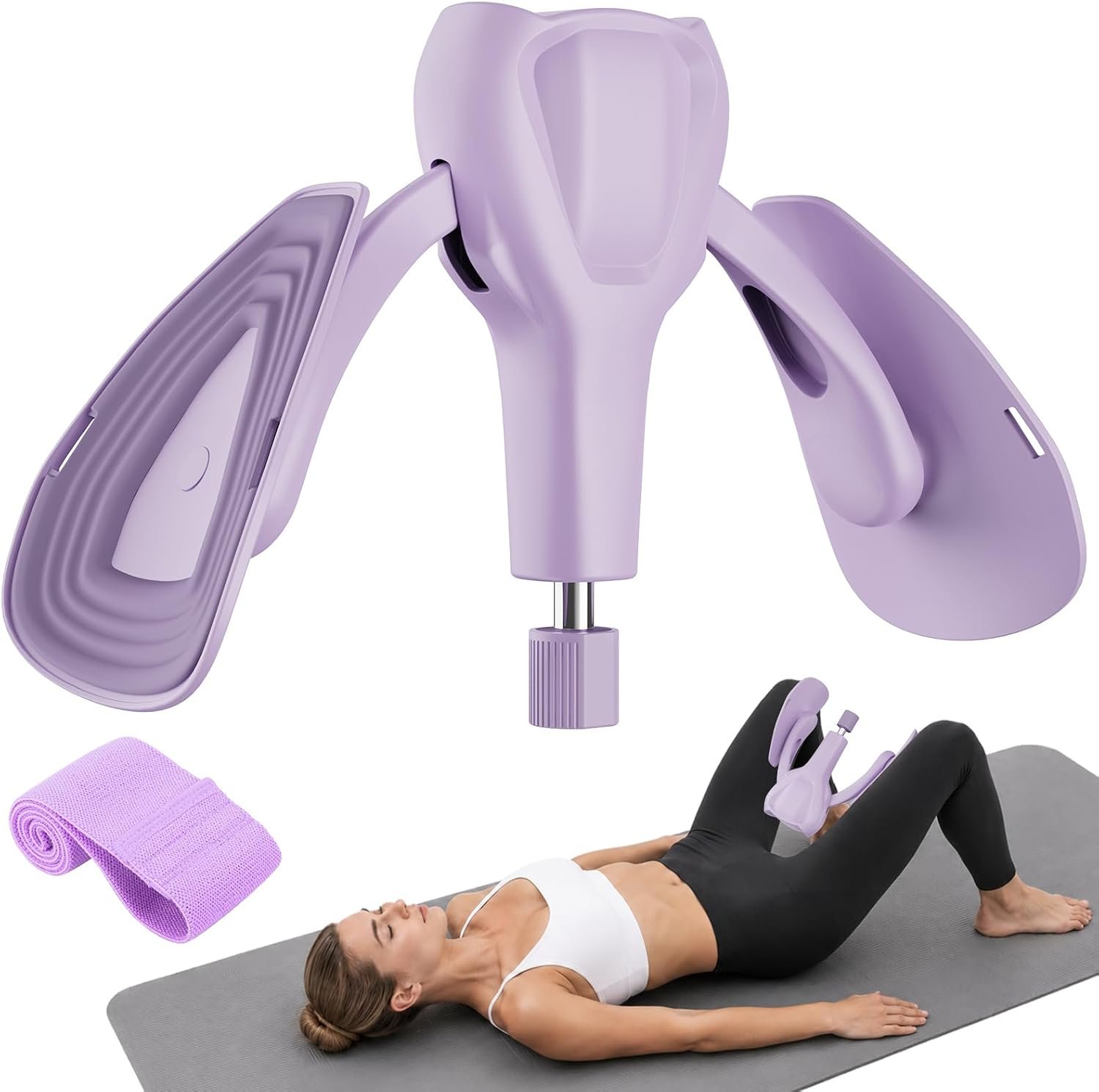 Pelvic Floor Exercise Devices 77lb Adjustable Kegel Exerciser with Band