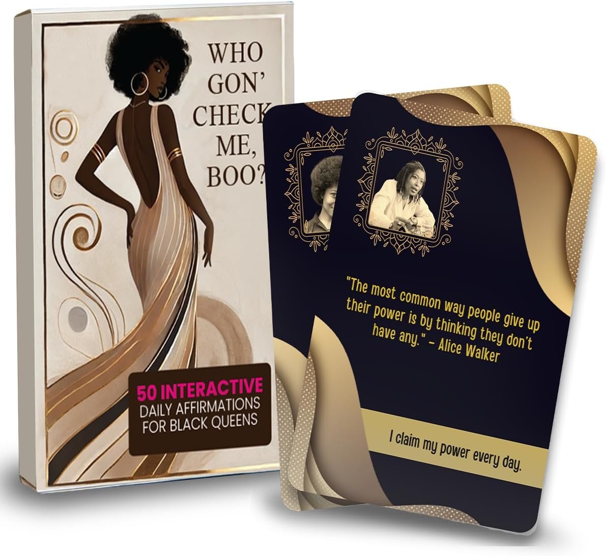 Inspired by 50 Influential Black Women – Affirmation Cards for Black Women and Girls – Interactive, Research-Backed Deck to Boost Confidence, Positivity, Self-Love & Joy, great Mothers Day Cards Gifts