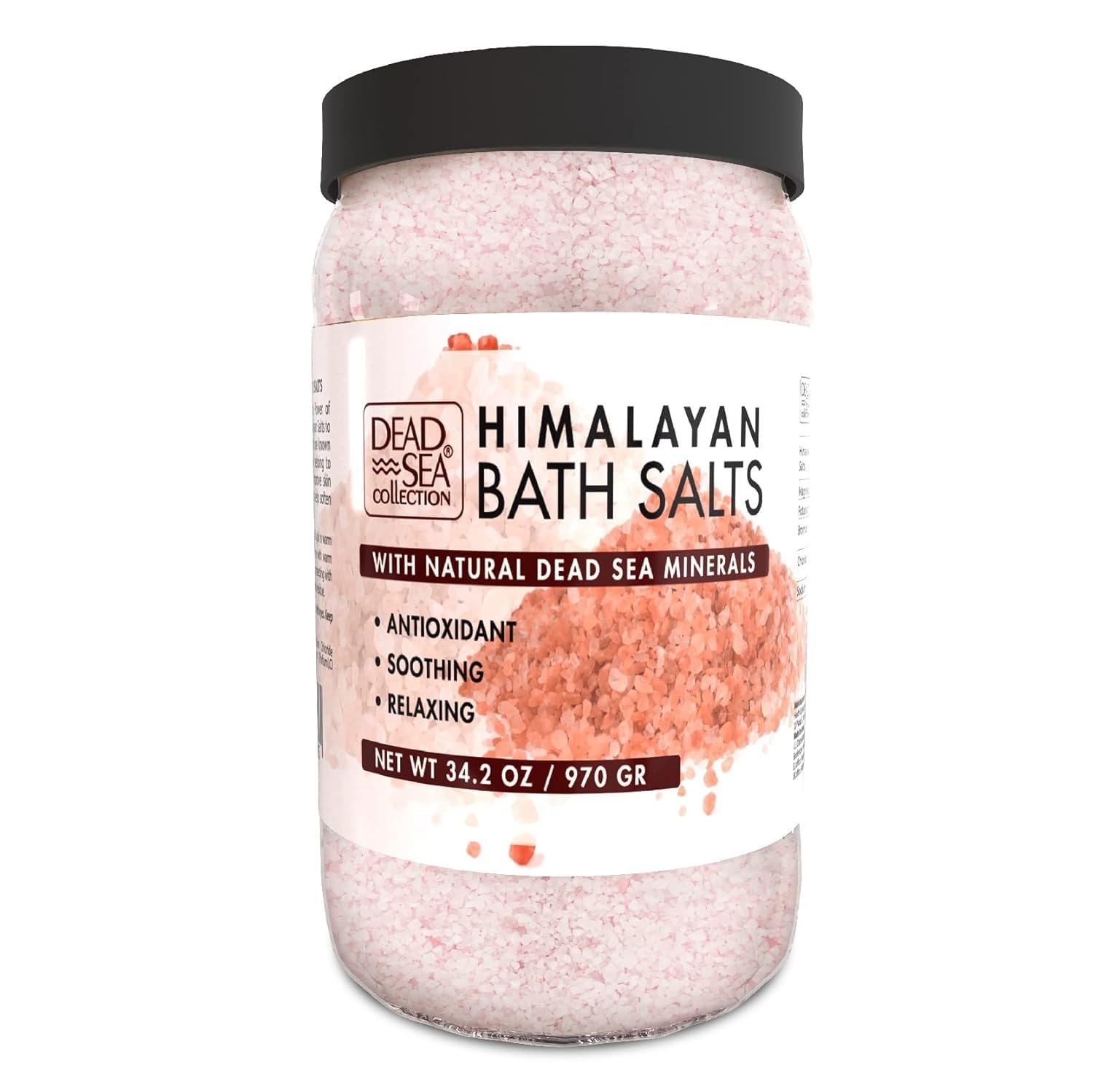 Dead Sea Collection Himalayan Bath Salts – Pure Dead Sea Minerals and Himalayan Pink Salt – Nourishing Soothing and Relaxing Skin and Muscle – 34.2 Oz