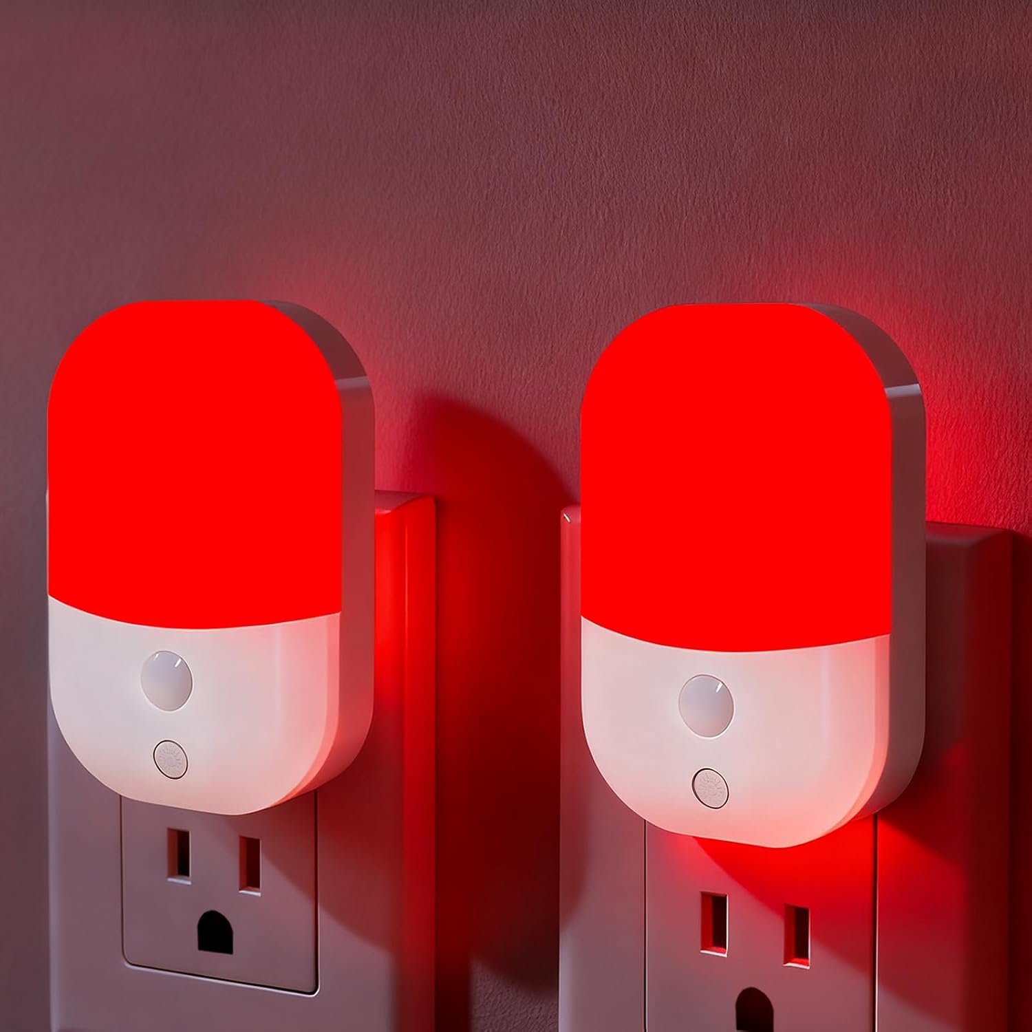 670nm Red Light Night Light for Sleep,Red Night Light Plug into Wall