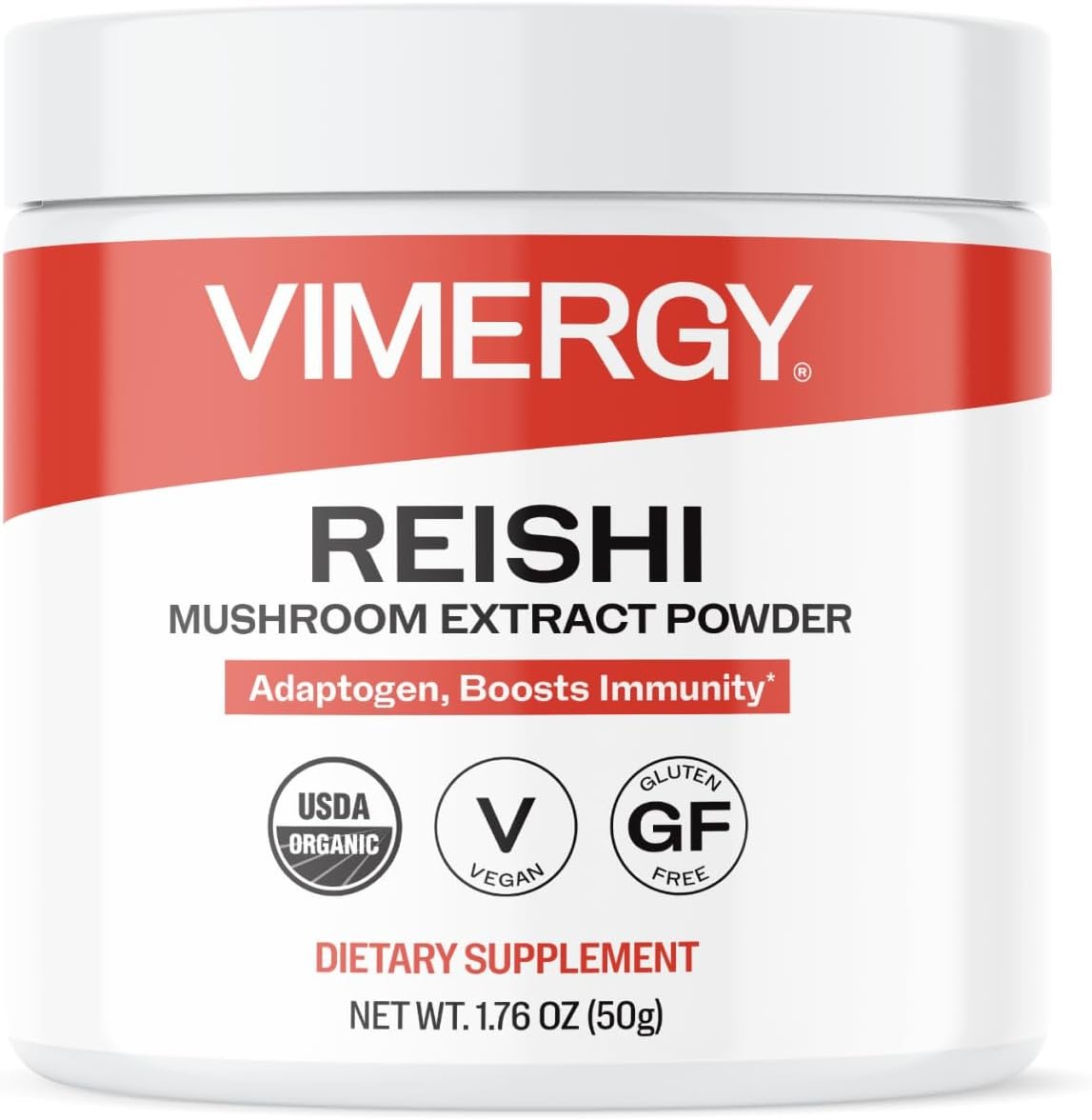 Vimergy Organic Reishi Mushroom Extract Powder, 50g, 33 Servings