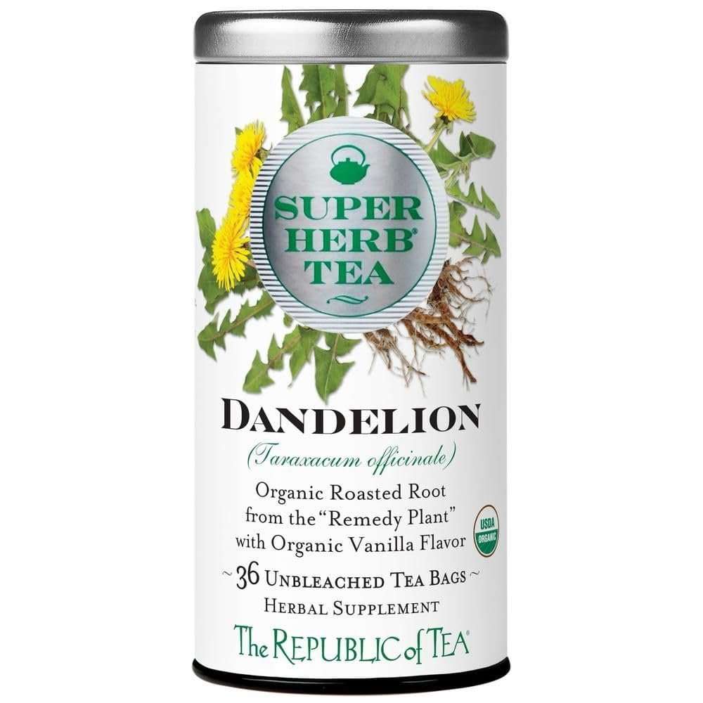 The Republic of Tea SuperHerb Organic Dandelion Herbal Tea, 36 Count