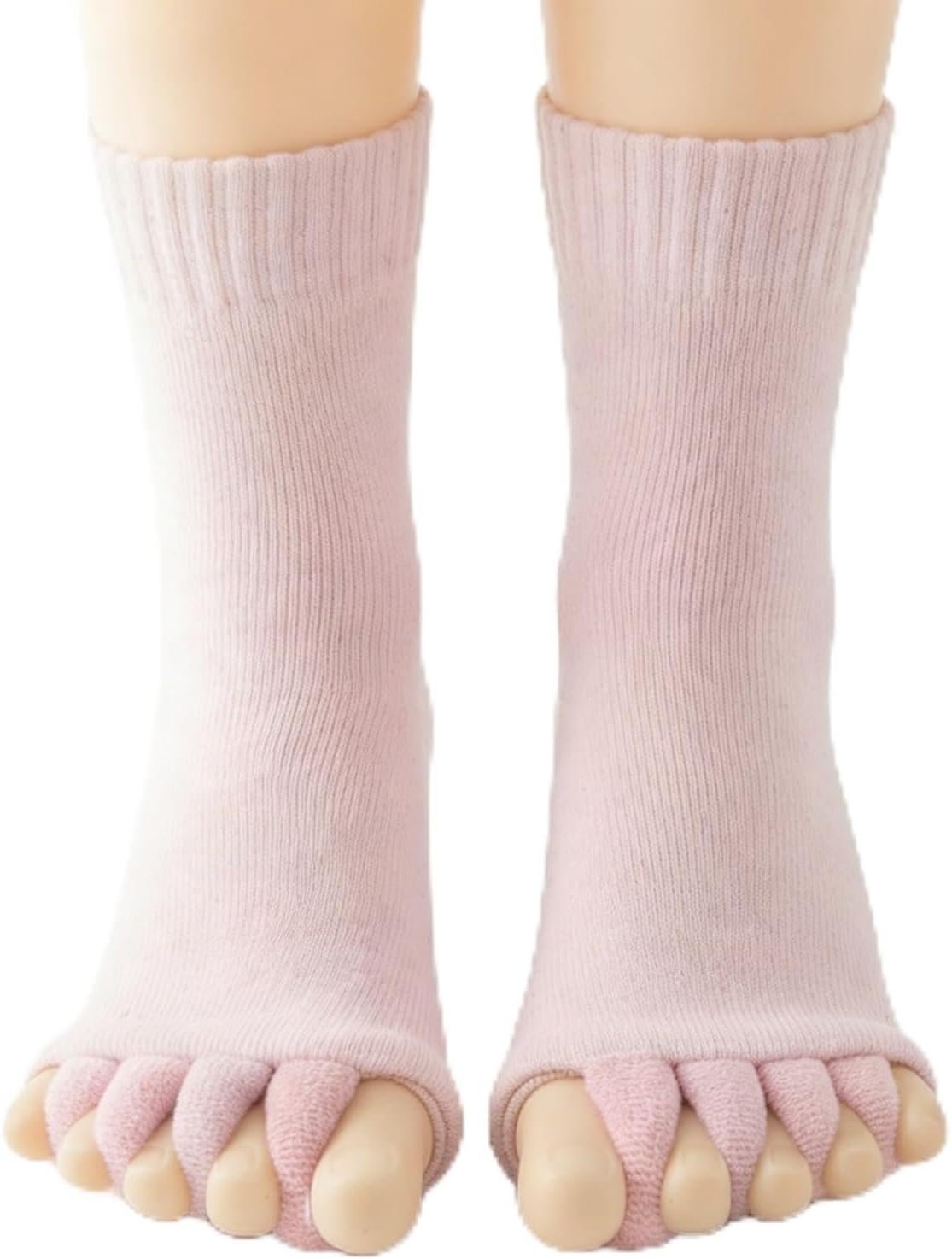 Happy Feet Foot Alignment Socks With Toe Separators for Men Women Toe Separator Socks for Yoga GYM Massage Sports