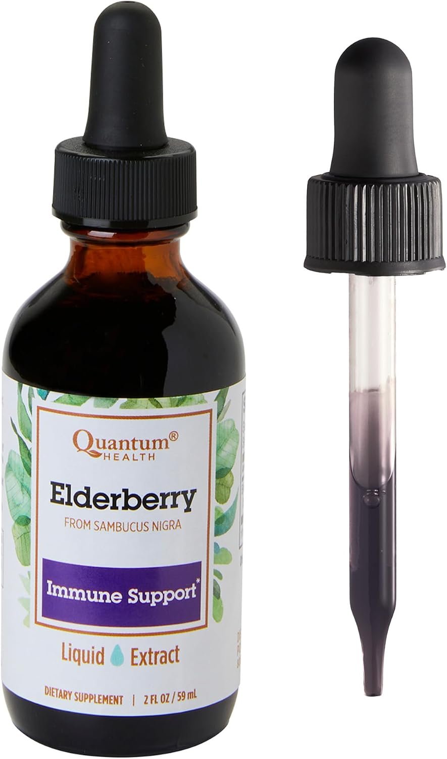 Quantum Health Elderberry 700 mg Sambucus Nigra Immune Liquid Extract, 2 oz