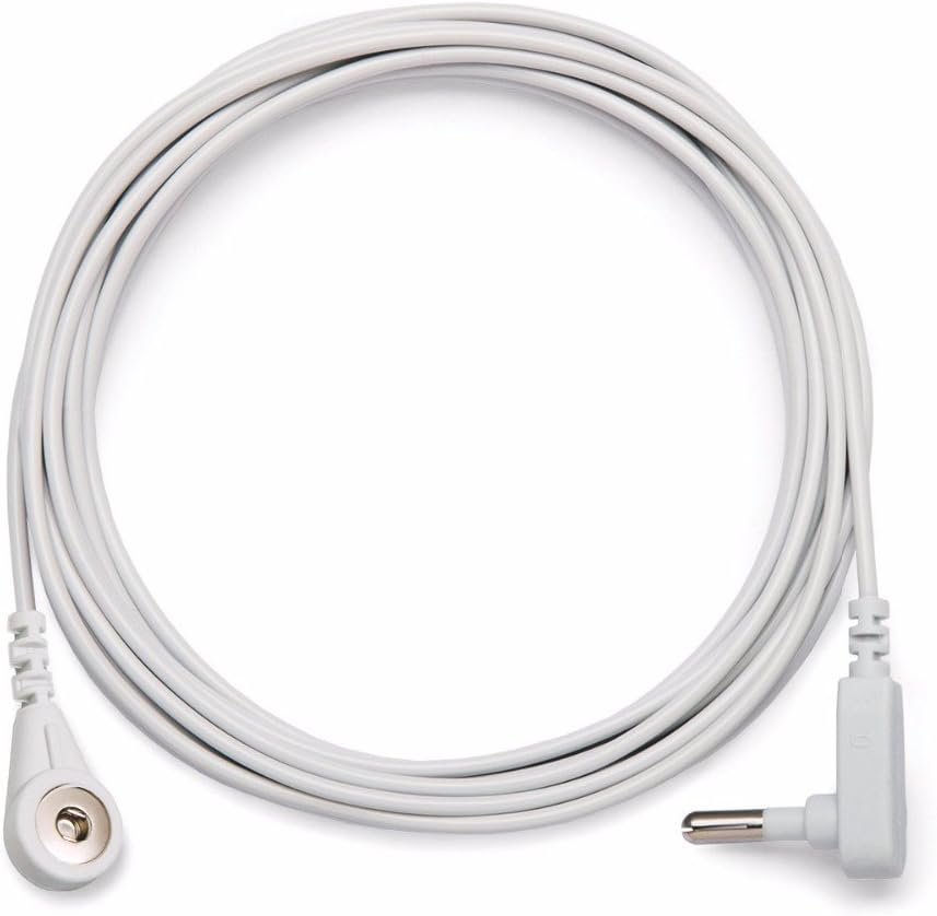 Grounding Cord, Replacement Grounding Cable Accessories for Grounding Sheets. Fits All Popular Brands White, 15 Feet
