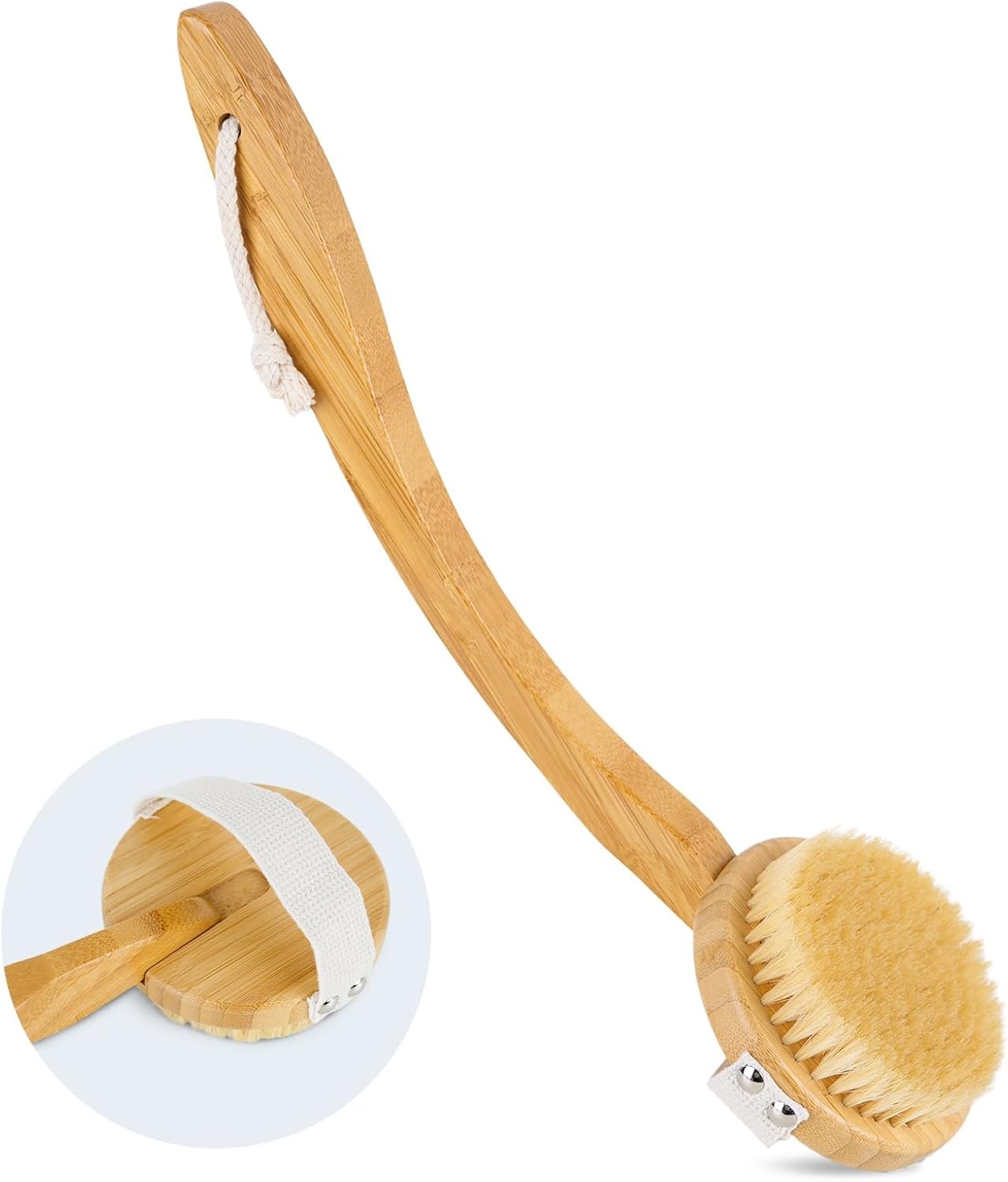 Detachable Natural Boar Bristle Dry Brushing Body Brush