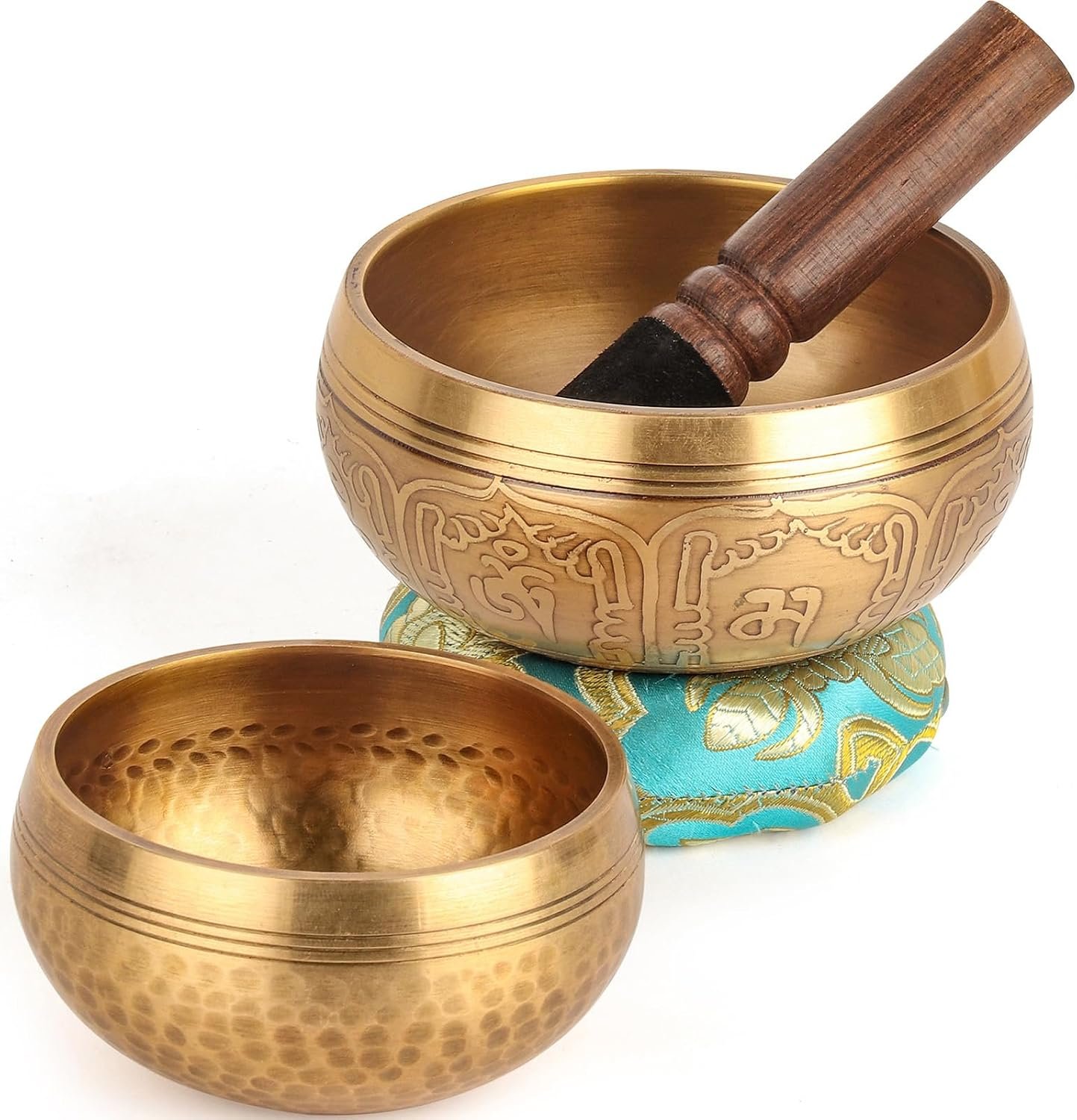 Relaehih 2-Pack Tibetan Singing Bowls Set, Nepal Sound Bowl Set for Yoga