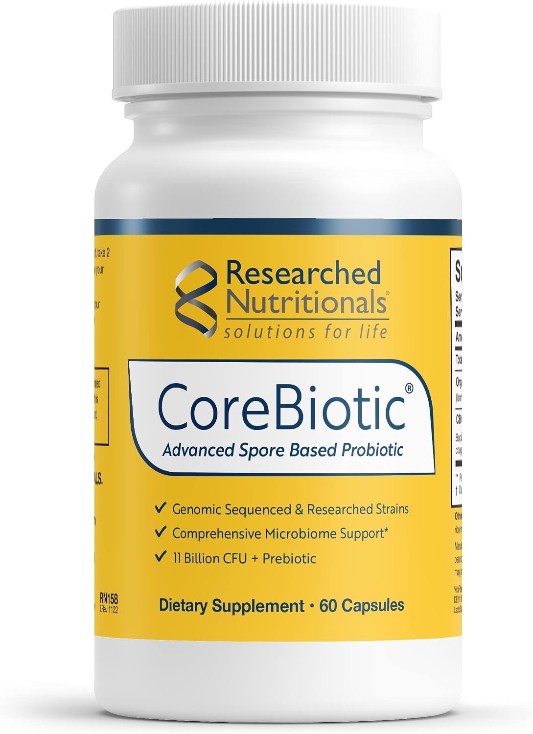 Researched Nutritionals CoreBiotic Probiotic Gut Health Supplement, 60 Ct