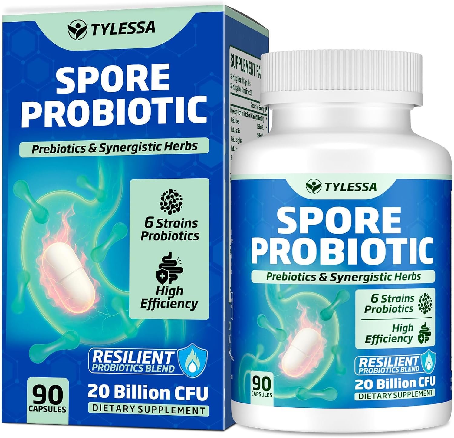 Spore Probiotic, 20 Billion CFU, Bacillus Subtilis, 90 Capsules