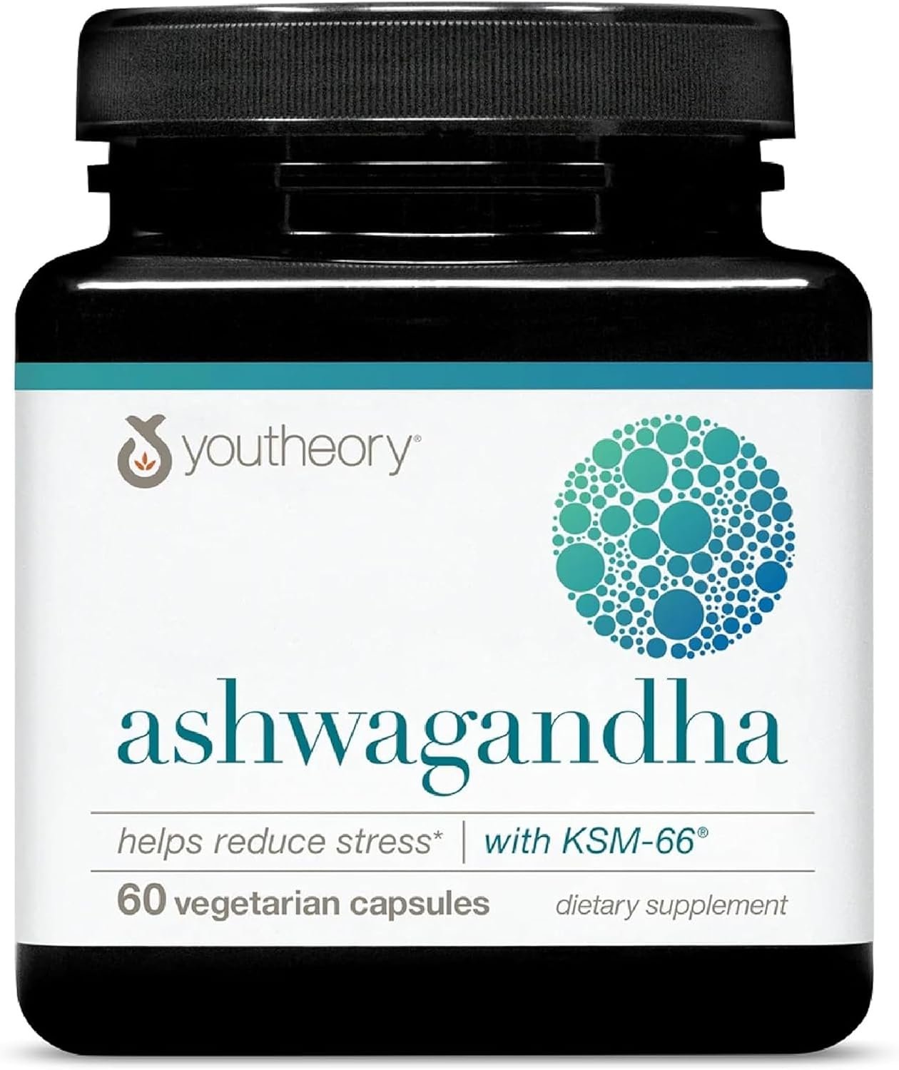 Youtheory Ashwagandha, 1,000 mg, 60 Vegetarian Capsules, 30-Day Supply