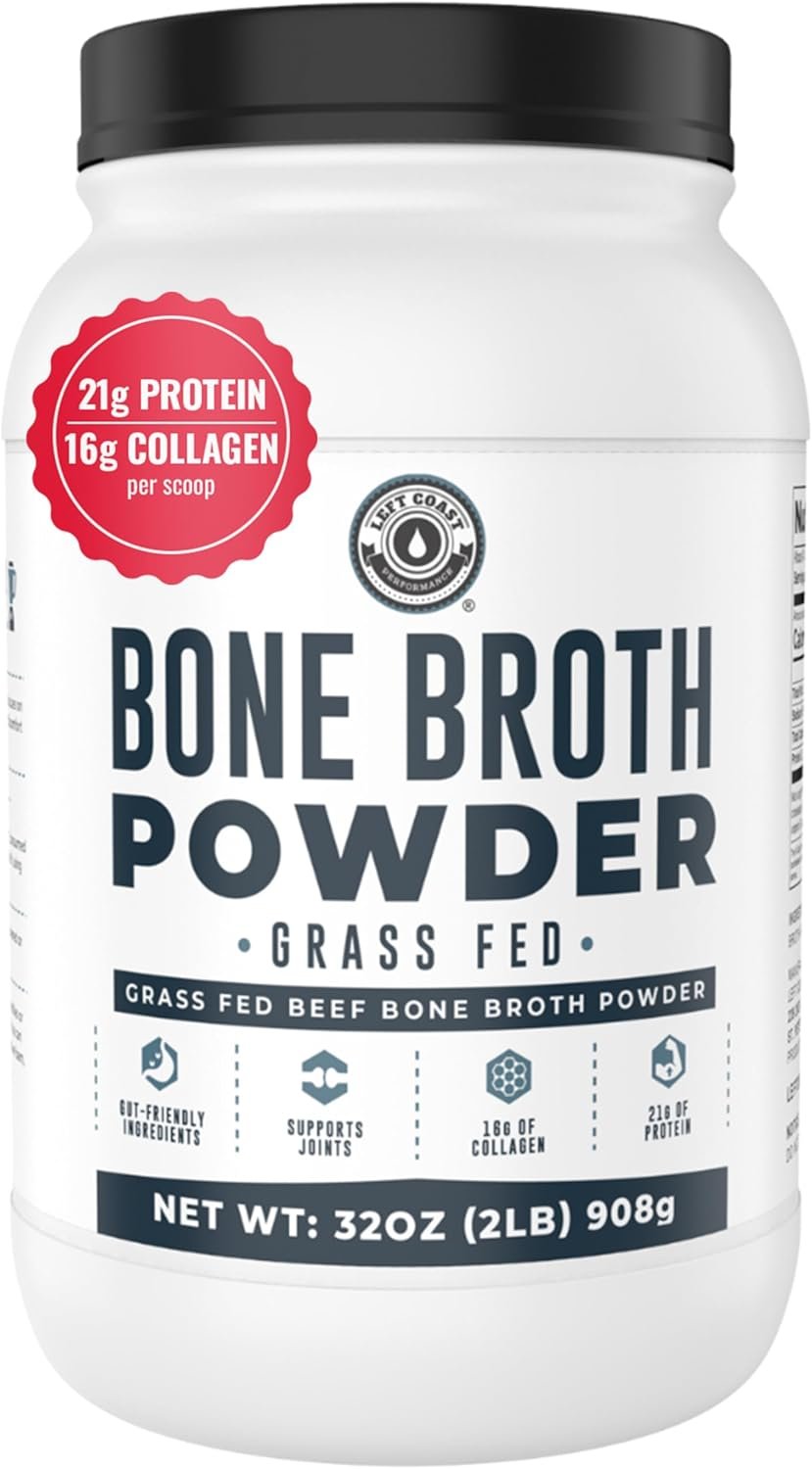 Grass Fed Bone Broth Protein Powder, Unflavored, 32oz