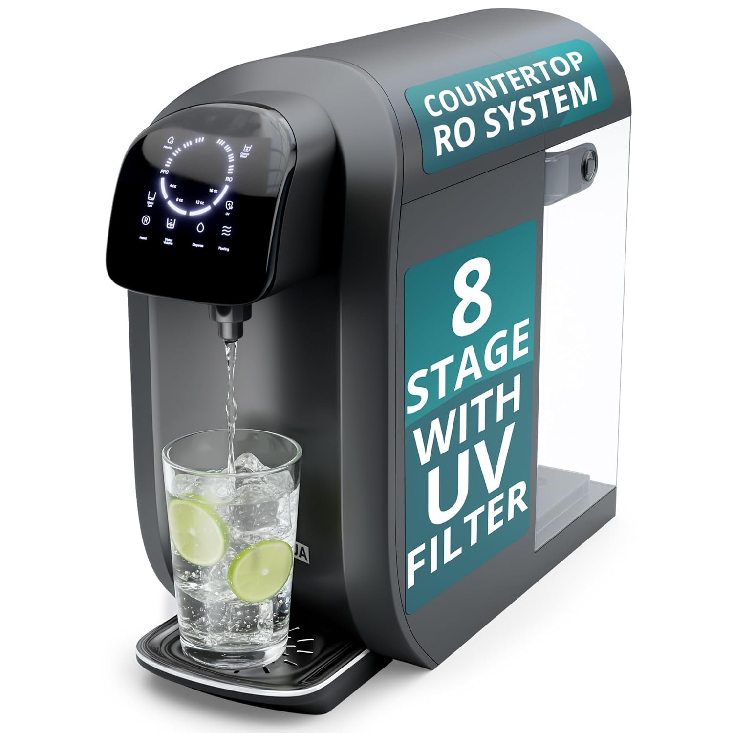 NU Aqua 8-Stage Countertop Reverse Osmosis Water Filter System with UV