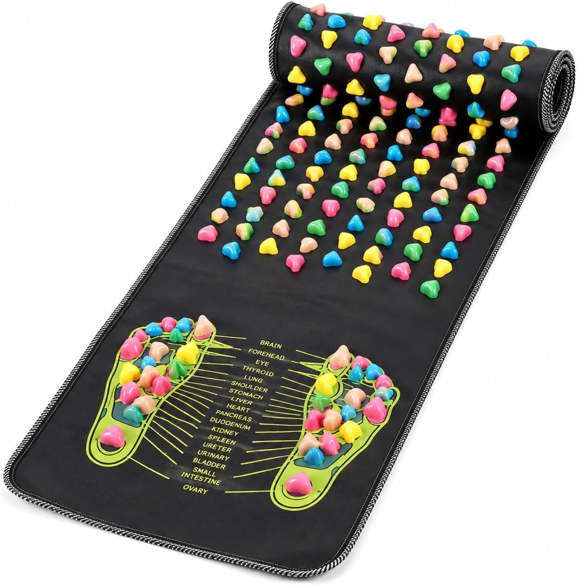 Acupressure Foot Massage Mat Large Full-Length Reflexology Mat for Pain Relief, Improves Circulation, Non-Slip, Easy to Clean