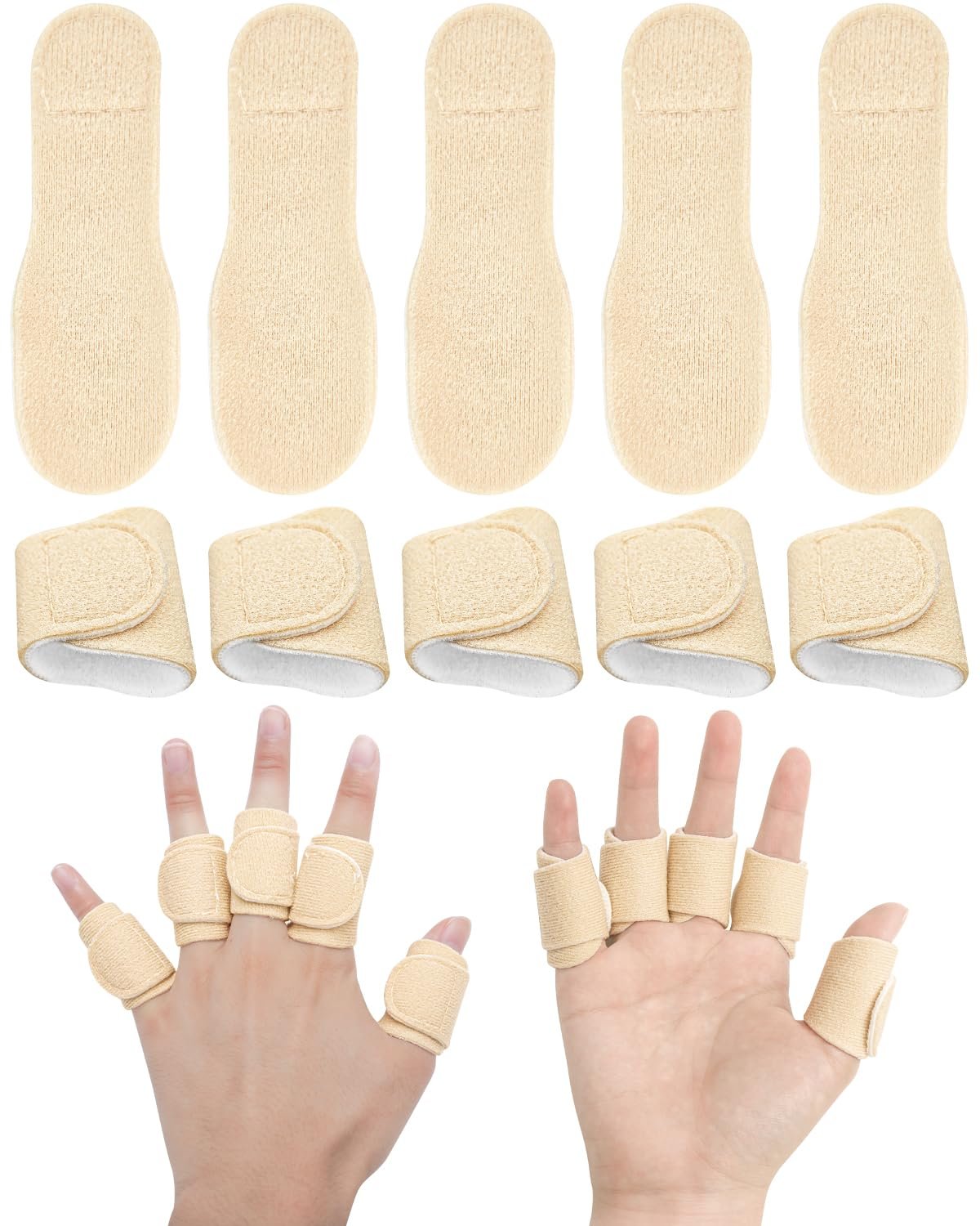 10pcs Castor Oil Pack Wrap for Fingers and Thumb, Reusable