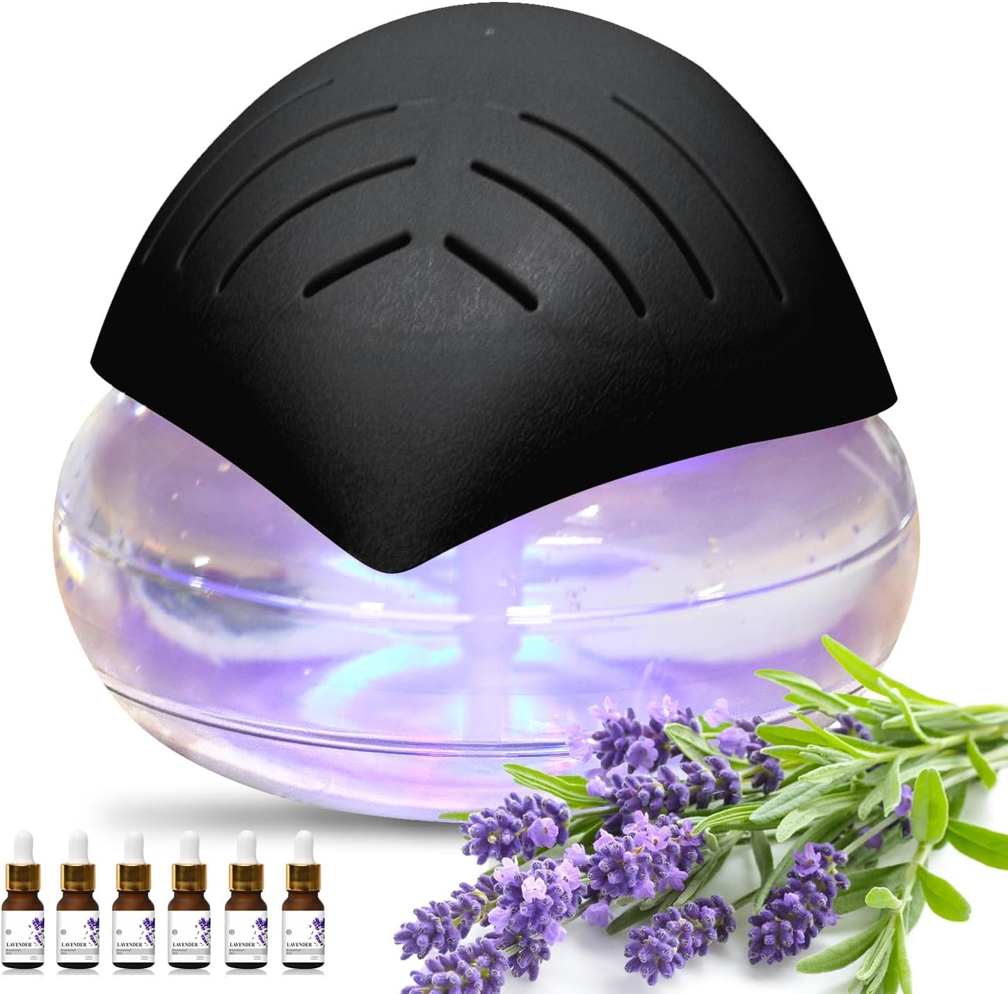 Water Filter Air Washer for Home and Office,Air Cleaner Water Air Purifier with 6x10ml Essential Oil Diffuser & Humidifier, Rainbow Air Washer with LED Mood Light, Air Revitalizer for Smoke and Pets